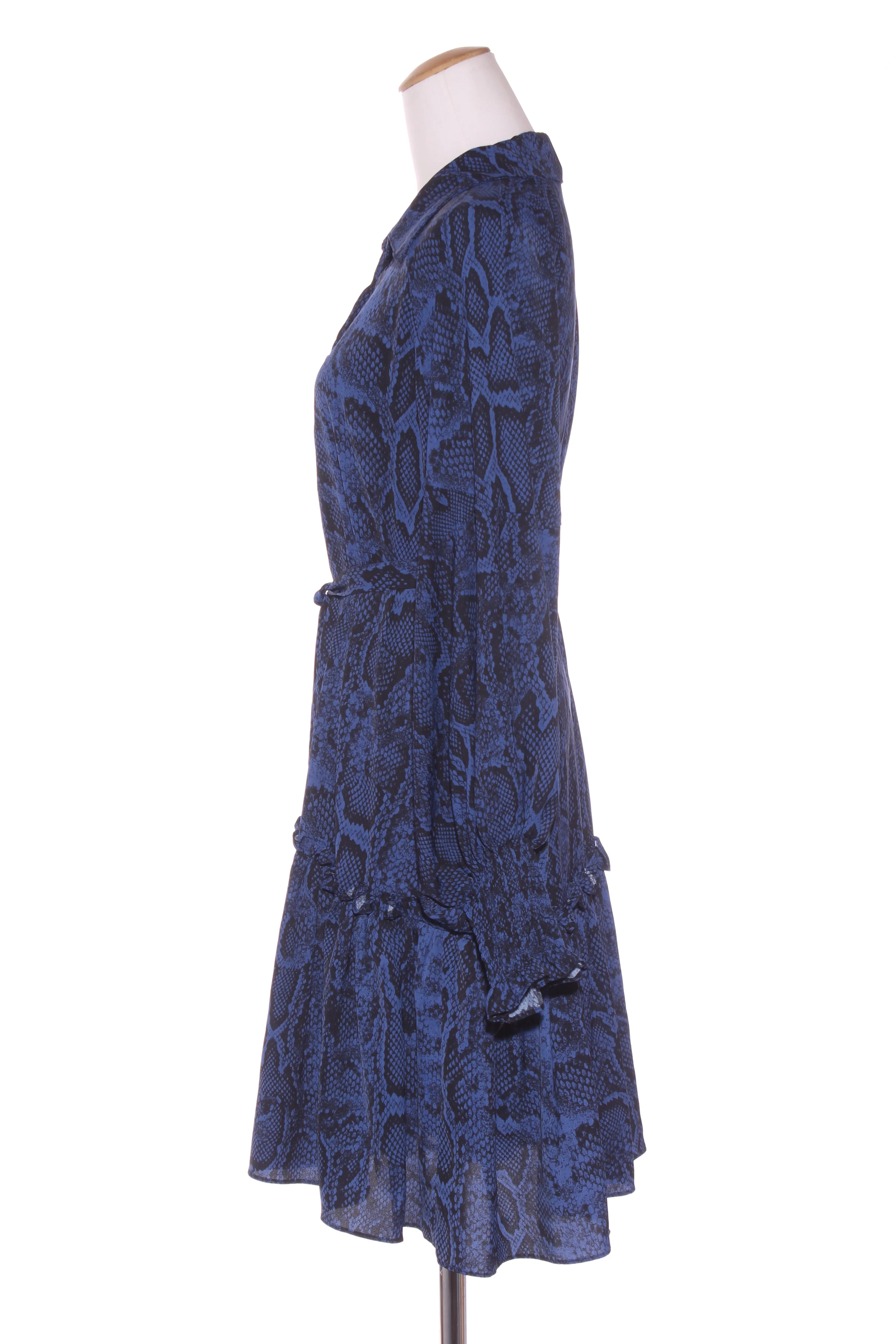 AMAYA - Snakeskin print shirred cuff shirt dress! 14