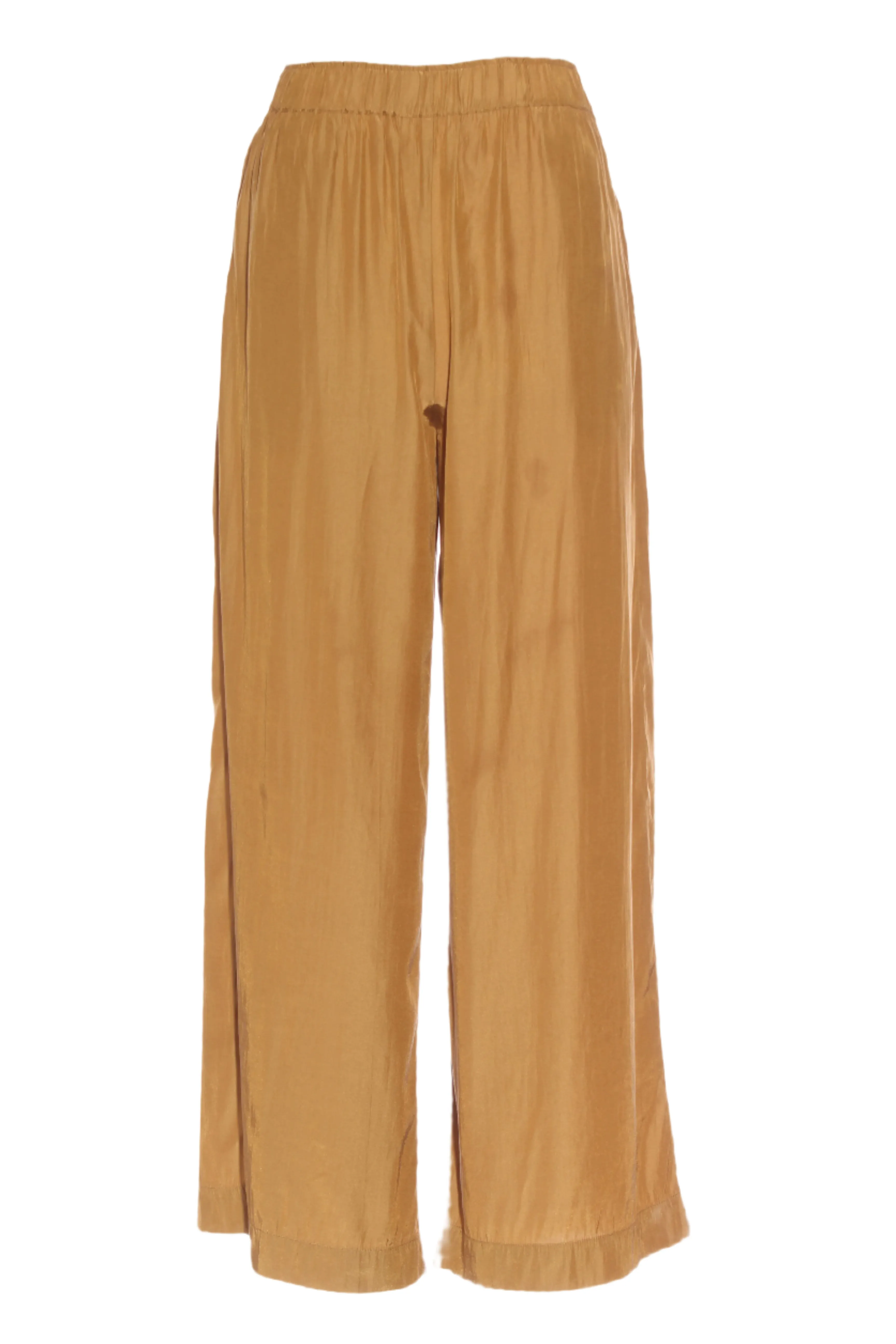 AMONG THE BRAVE - Luxury satin wide leg pant Golden ochre! 8