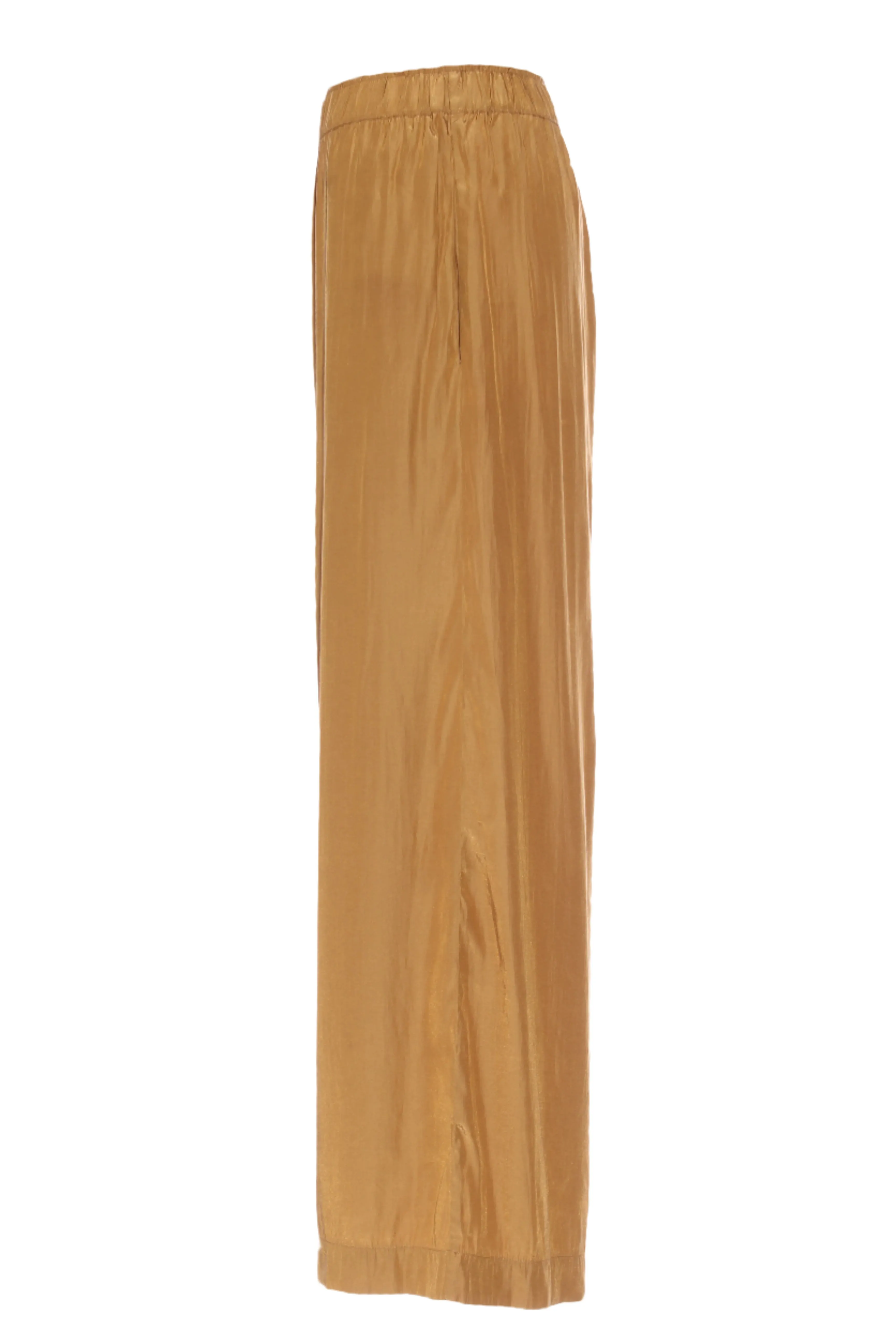 AMONG THE BRAVE - Luxury satin wide leg pant Golden ochre! 8