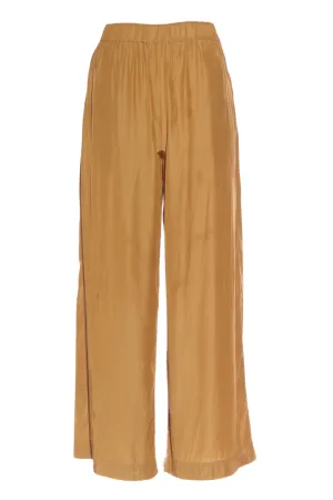 AMONG THE BRAVE - Luxury satin wide leg pant Golden ochre! 8