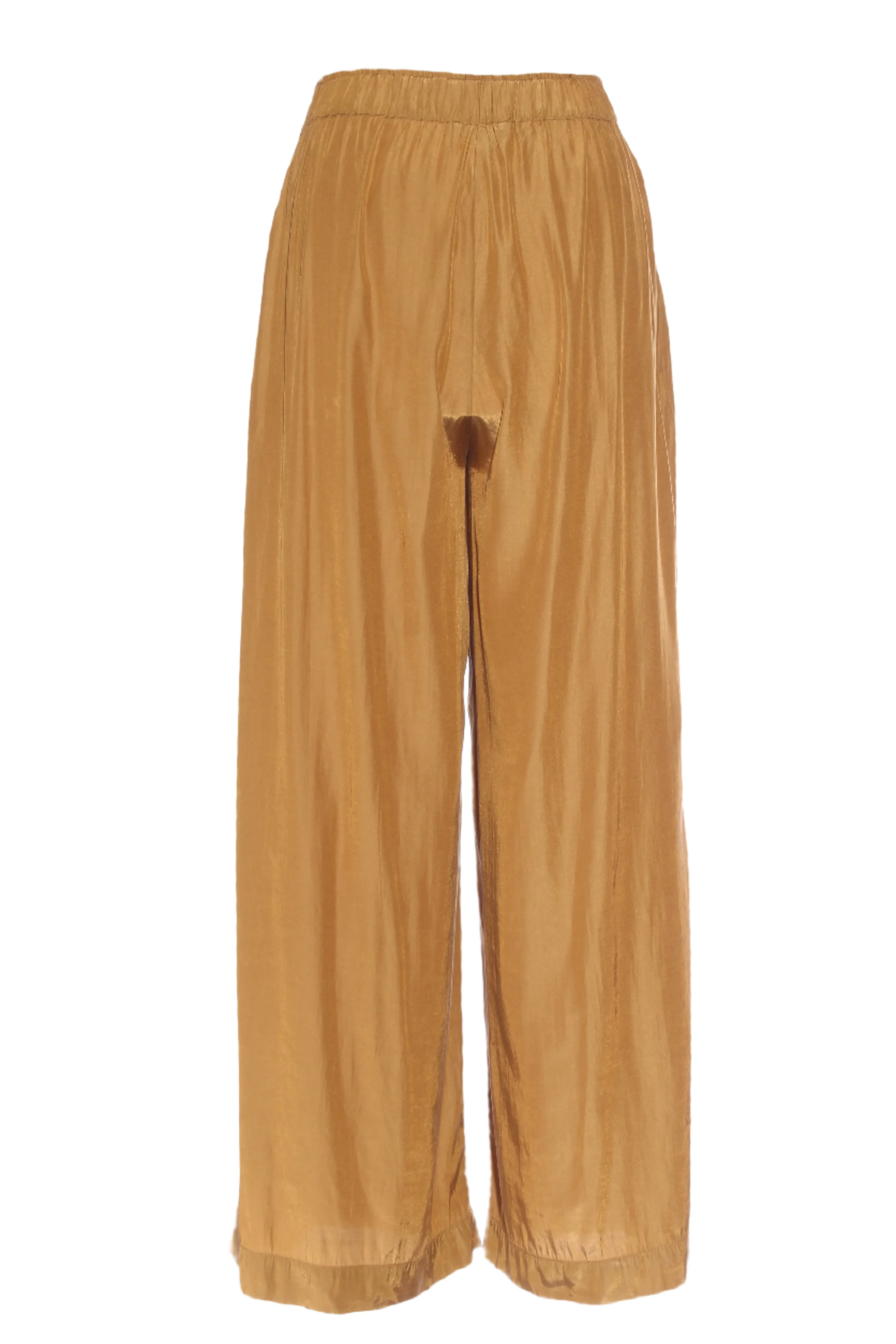 AMONG THE BRAVE - Luxury satin wide leg pant Golden ochre! 8