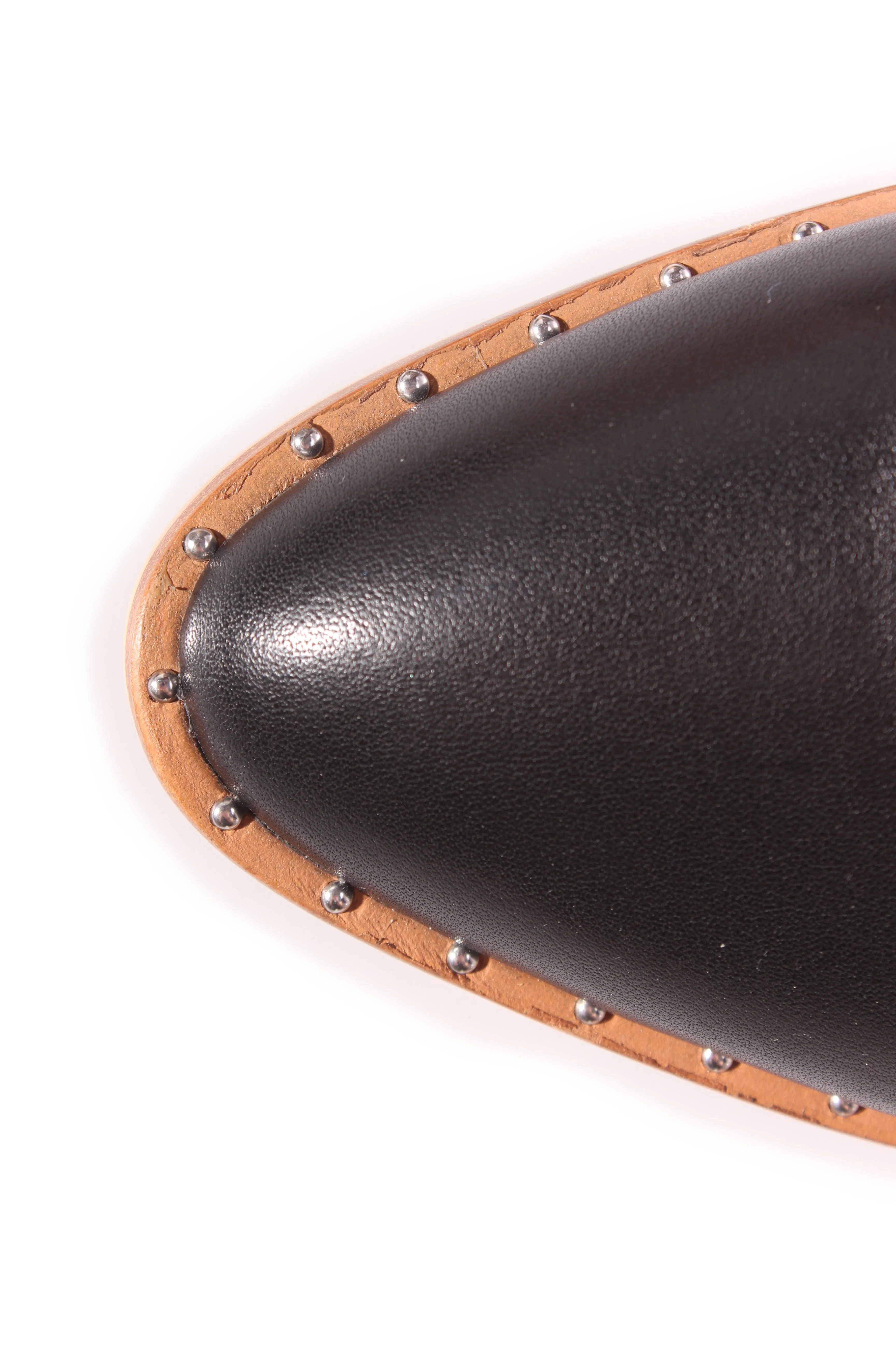 ANDREA BIANI "Yves" leather studded mules! 41