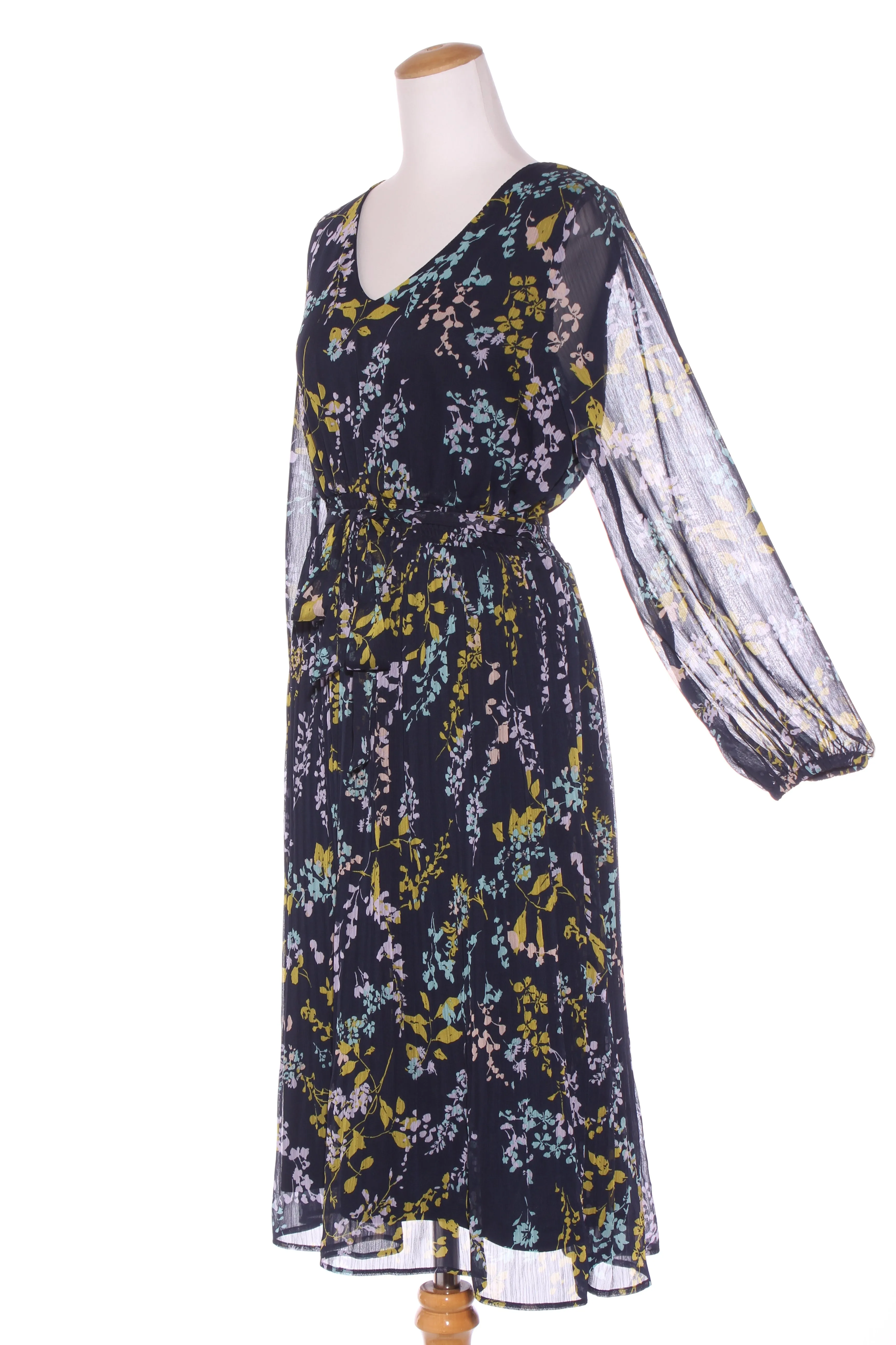 ANKO - Navy floral pleated skirt dress! 14