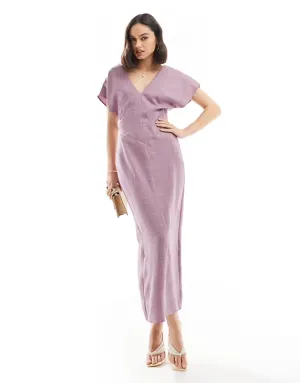 ASOS (LN) Angel sleeve midi dress - Lavender! 14