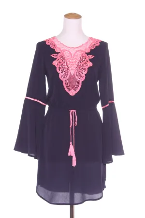 AUGUSTINE - Embroidered detail navy dress! 8
