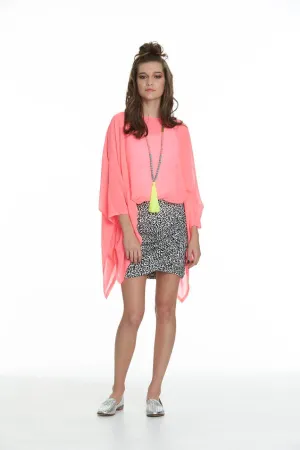 AUGUSTINE "Envelope" Pink chiffon top! 8-16