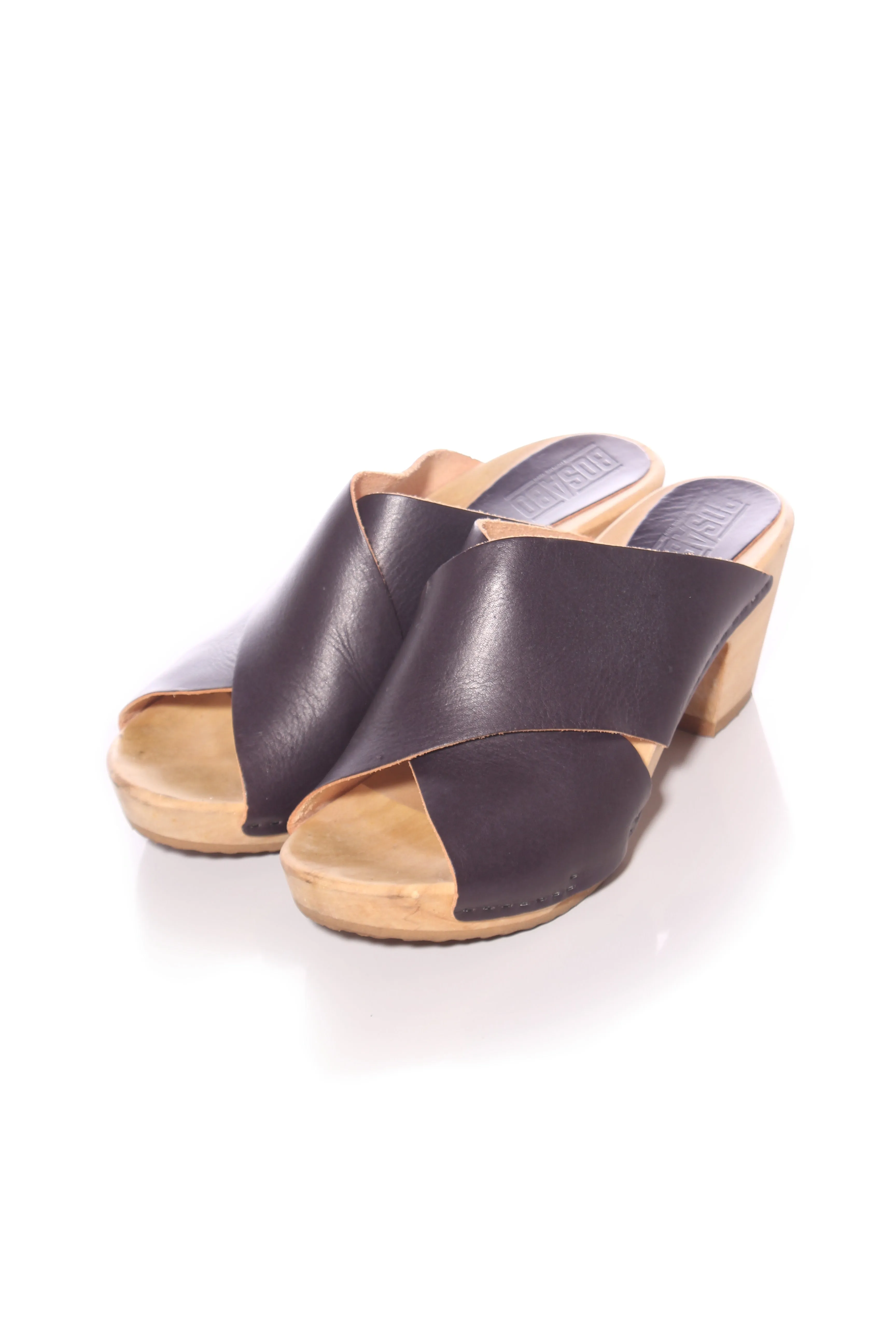BOSABO - Leather   wood heels! 41