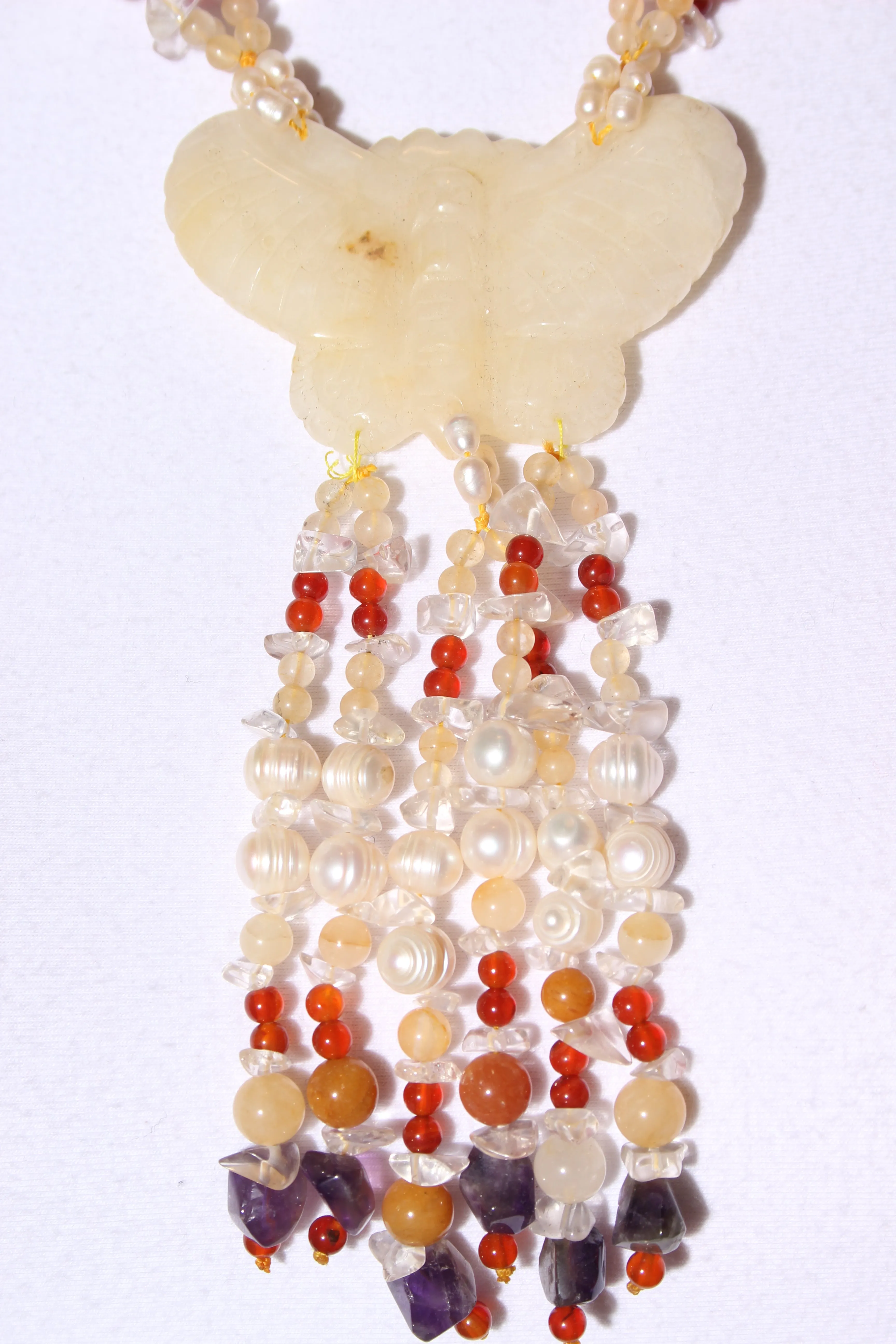Butterfly gemstone necklace!