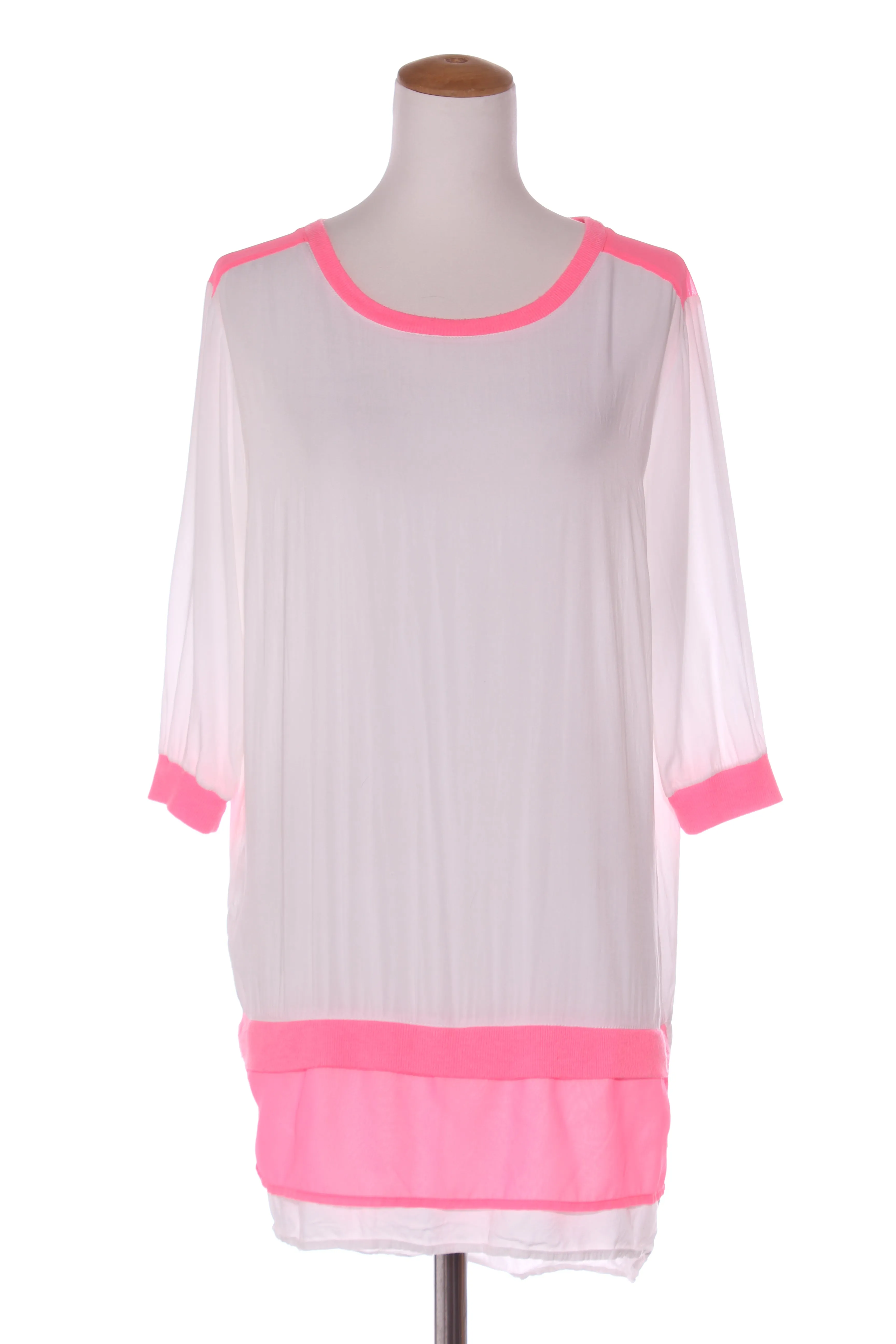 CHARLO - Fluro pink trim rayon tunic! 8