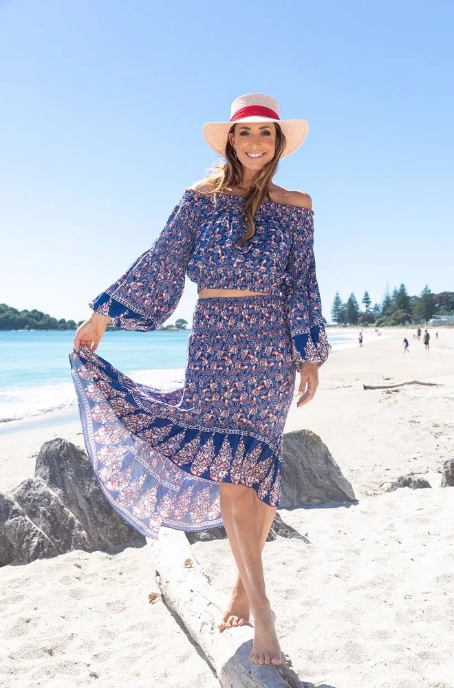 CHARLO -Paisley print billow sleeve Hayes top! 10
