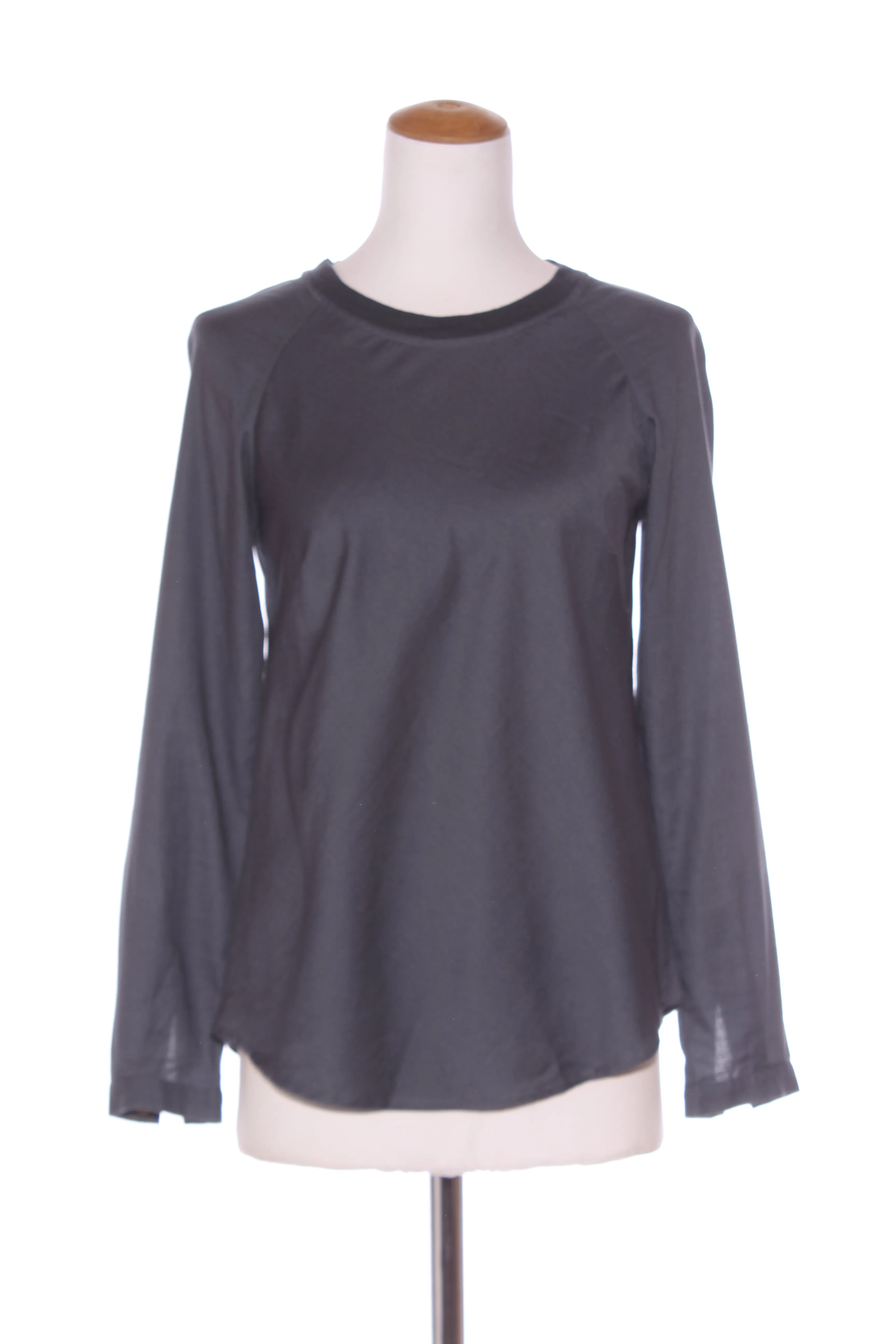 CITTA - Steel blue cotton L/S textured panel top! 8