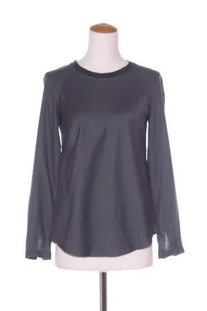CITTA - Steel blue cotton L/S textured panel top! 8