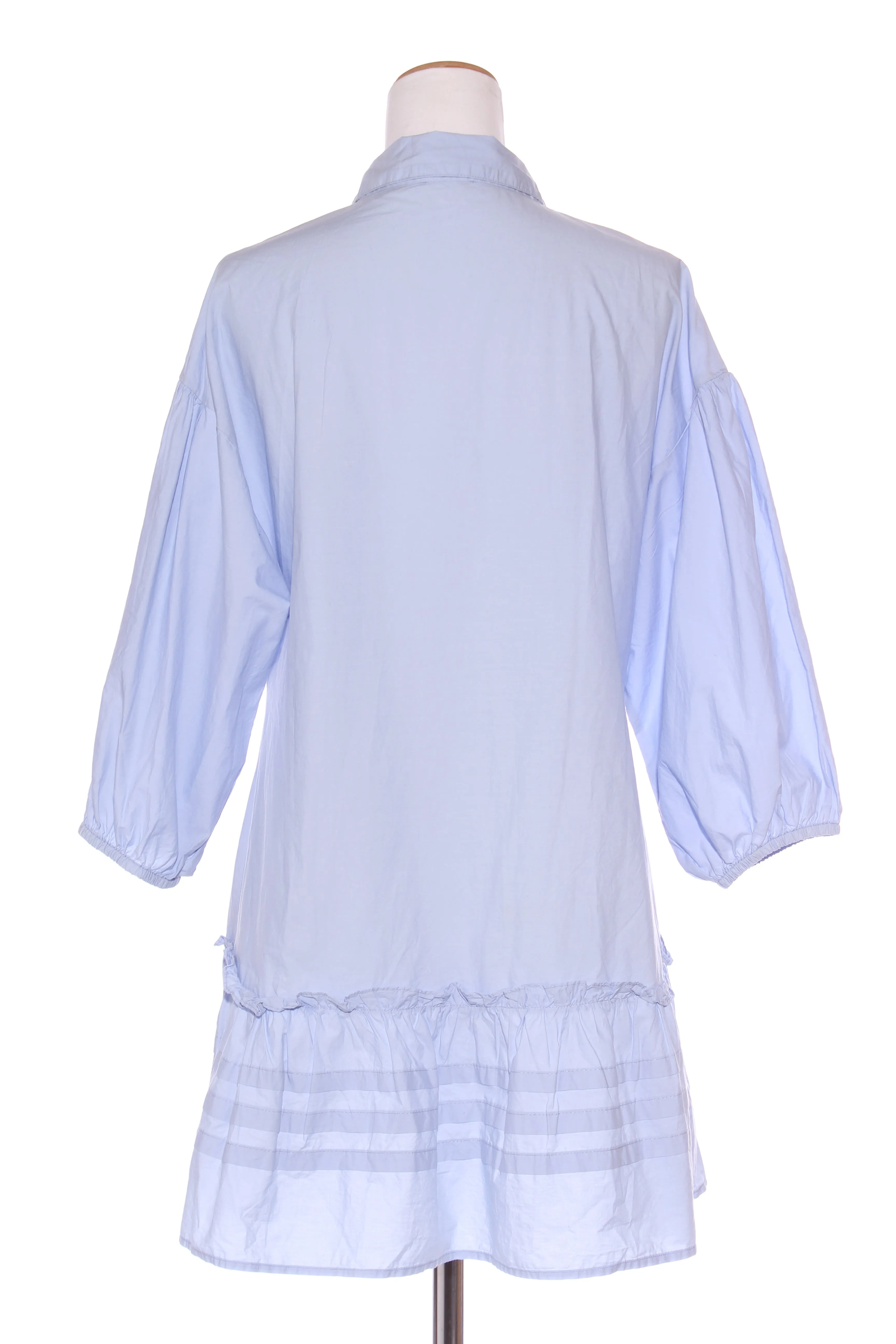 COTTON ON - Cornflower blue puff sleeve shirt dress! 14