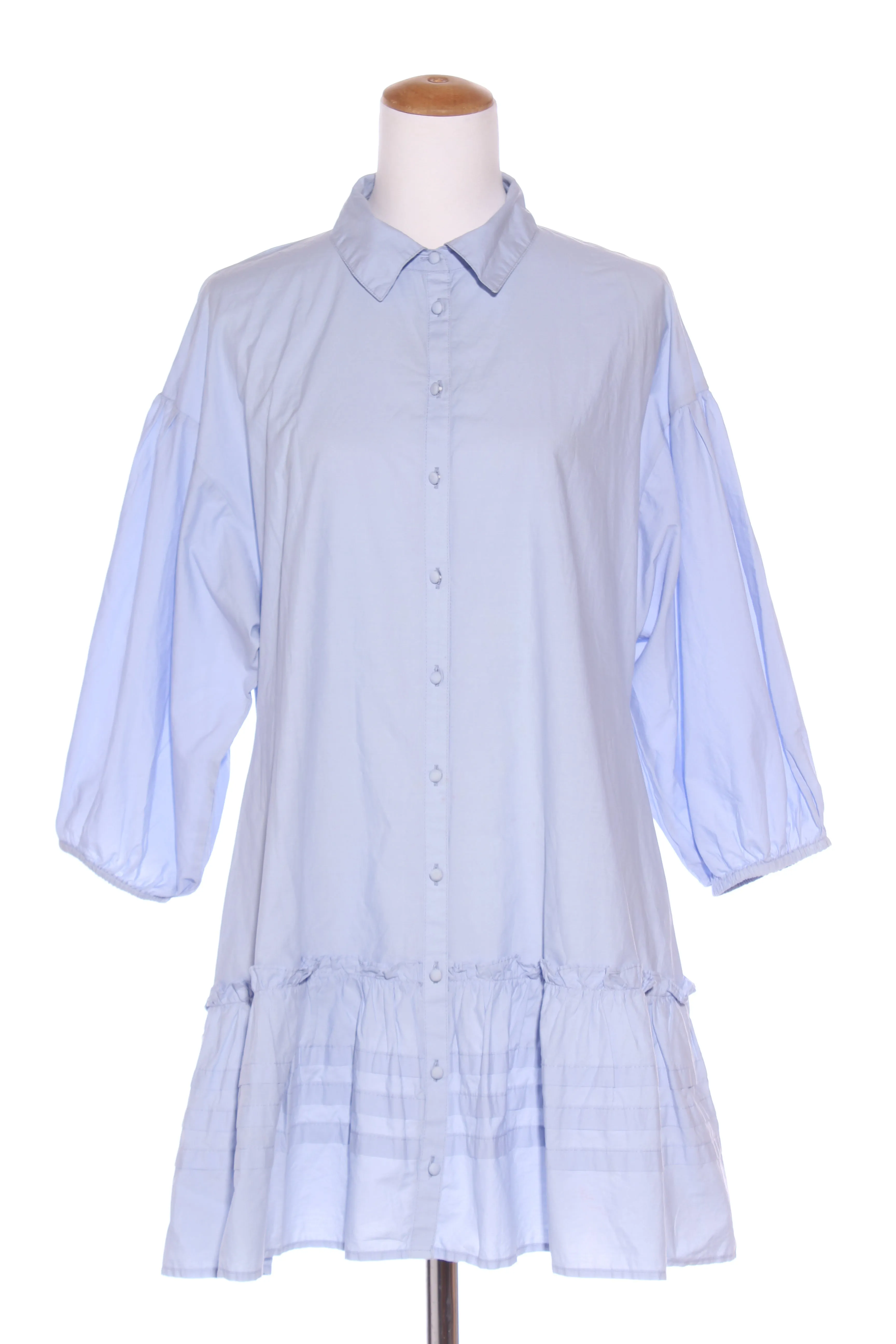 COTTON ON - Cornflower blue puff sleeve shirt dress! 14