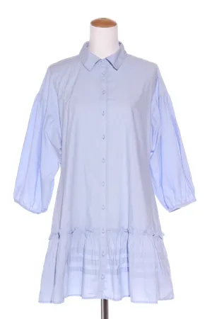 COTTON ON - Cornflower blue puff sleeve shirt dress! 14