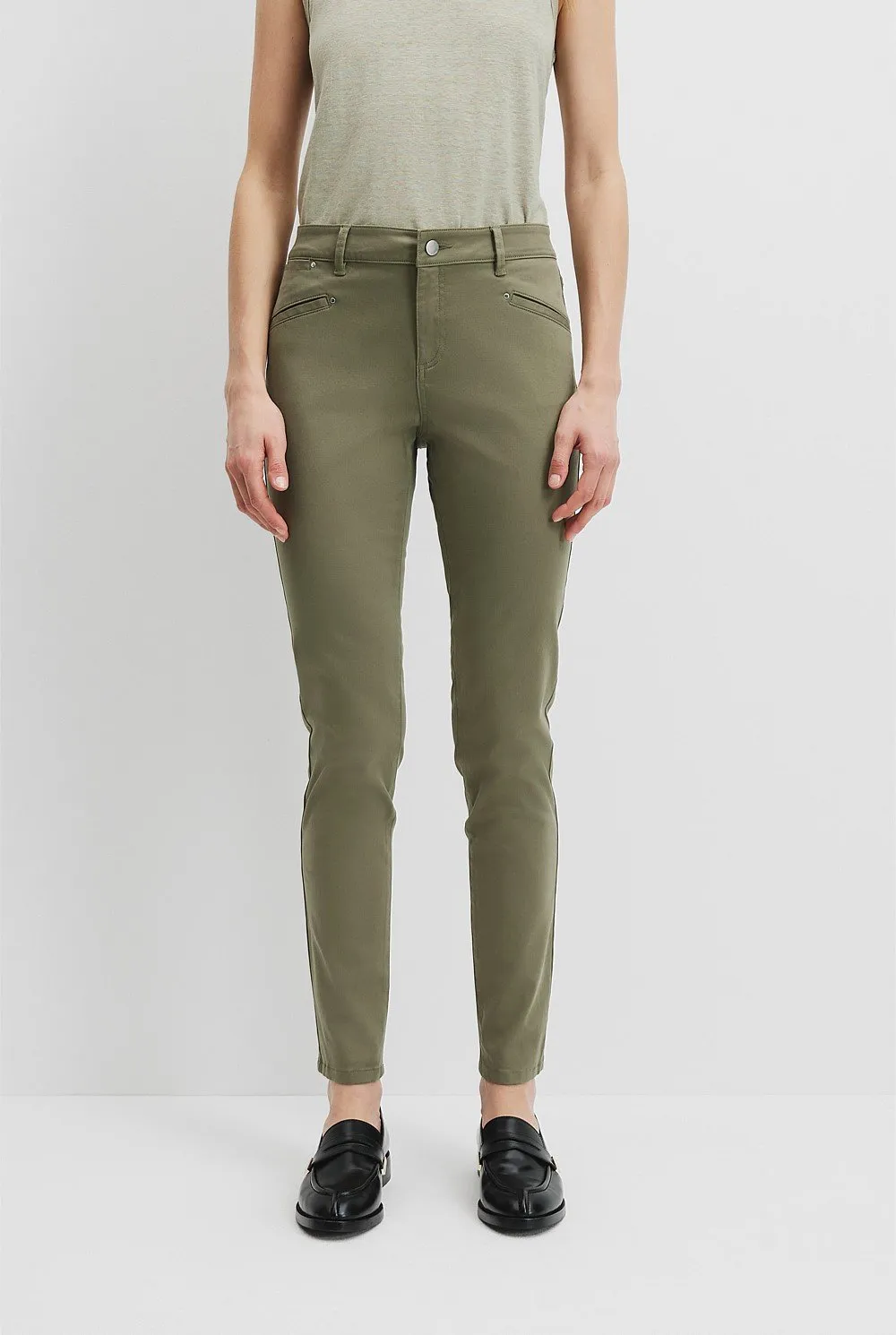 COUNTRY ROAD - Sateen jeans - Olive! 10
