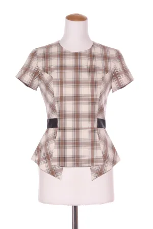 CUE (AU) Plaid stretch peplum top! 8