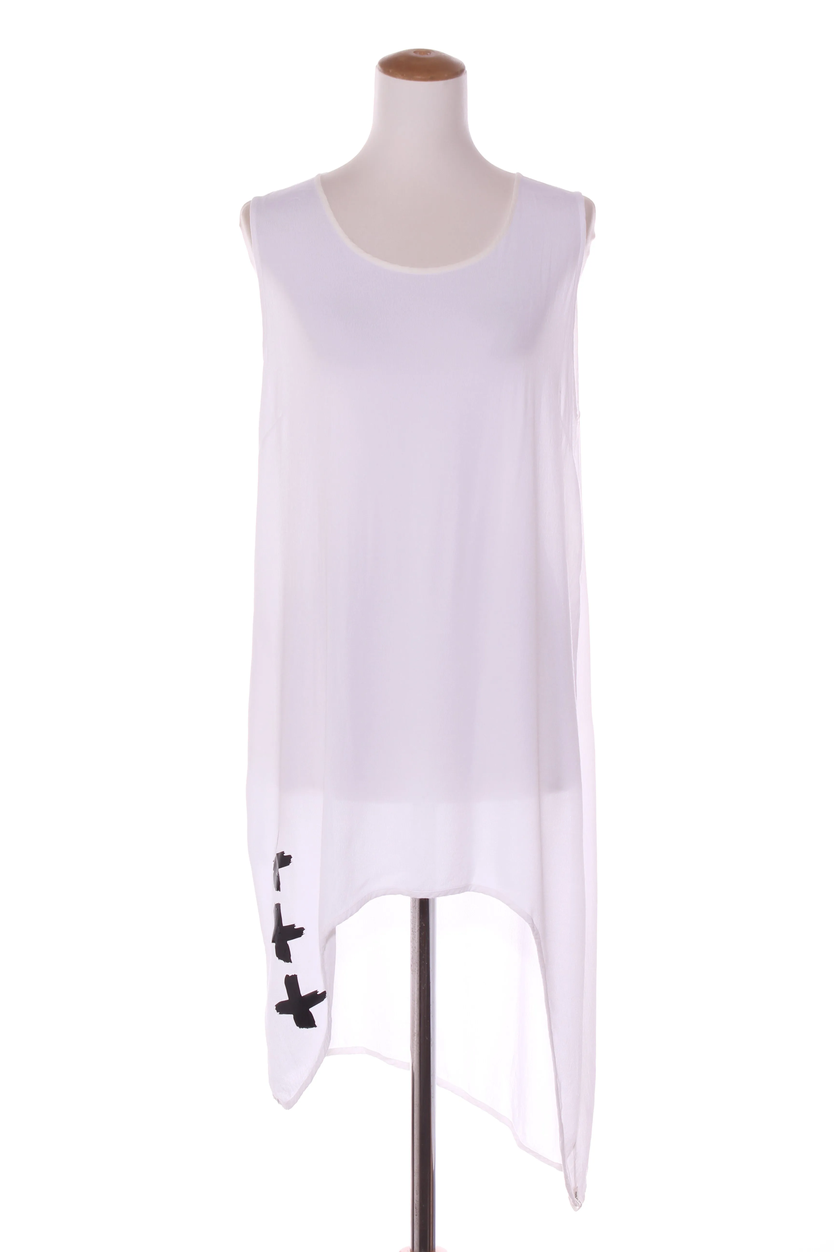 DEEANNE HOBBS (NZ) Cross print scoop hem tunic! 16-18