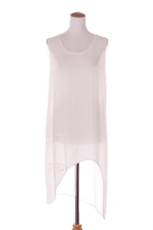 DEEANNE HOBBS (NZ) White cross print scoop hem tunic! 16