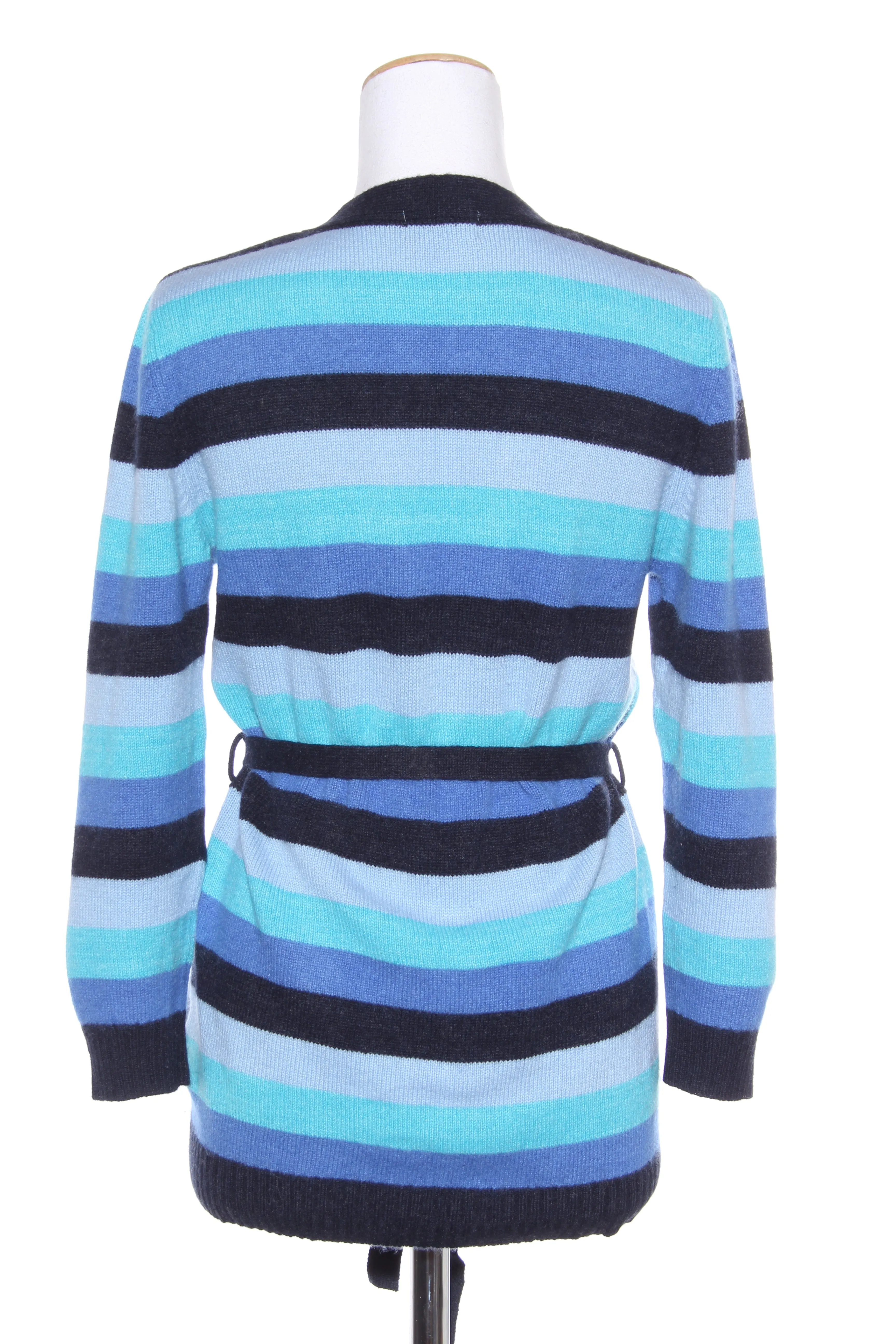 EVSEG - Belted stripe cashmere cardi! 12