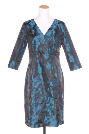 FREDRICK (NZ) Black   teal dress! 14