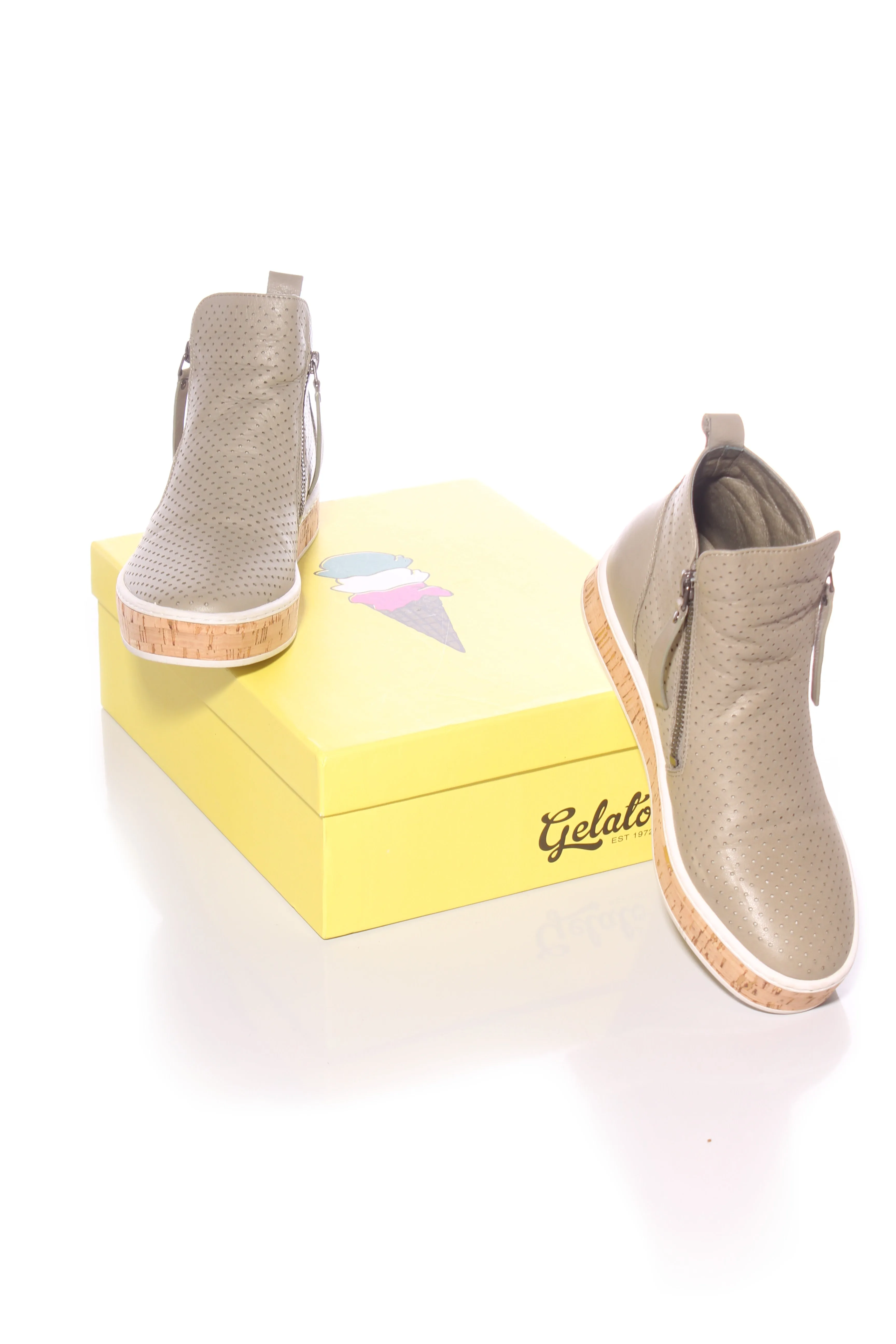 GELATO "Sunday" moss leather ankle boot! 39