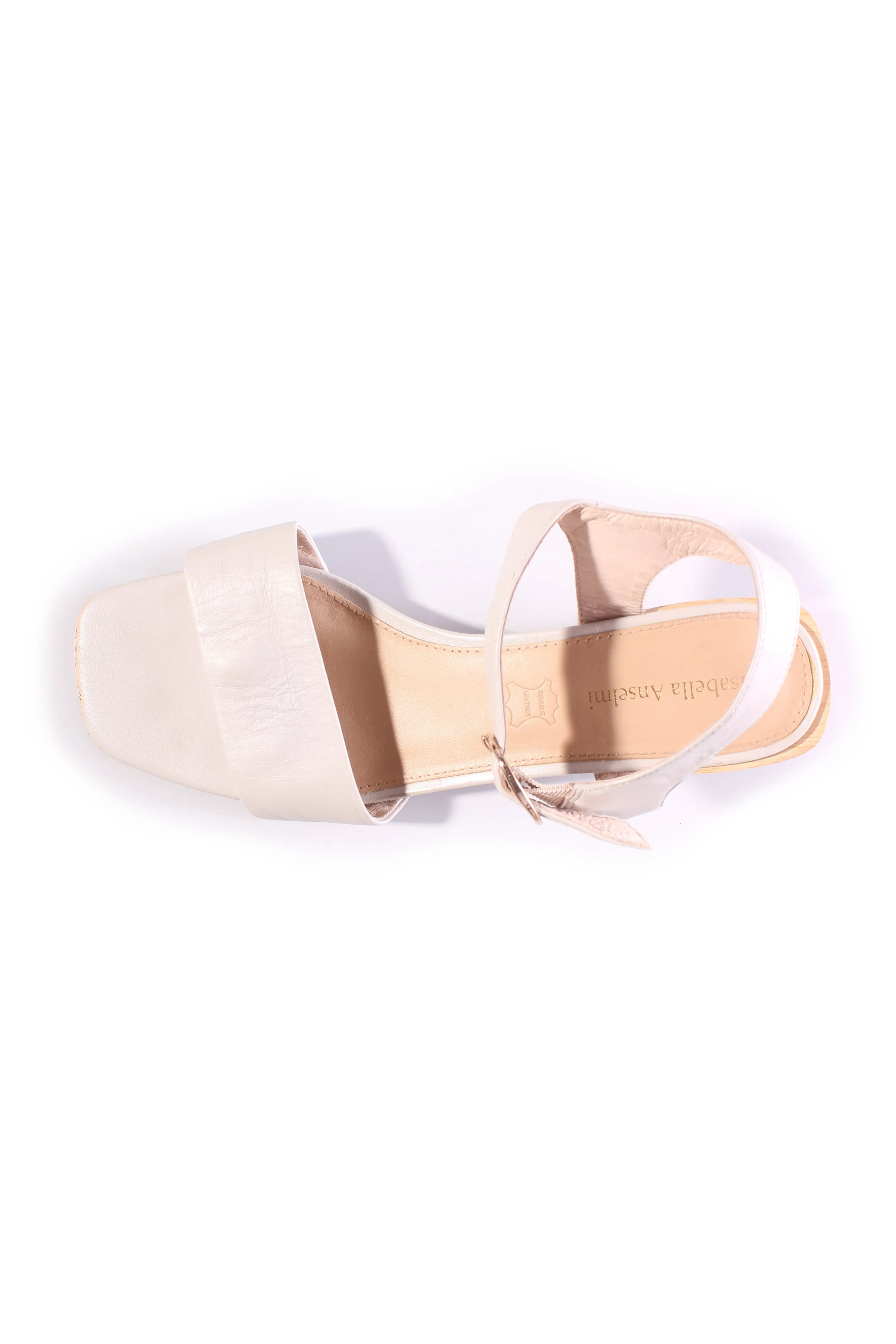 ISABELLA ANSELMI - Dove grey leather sandals! 42