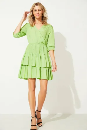KALEIDOSCOPE (BN) Ruched waist apple green dress! 8