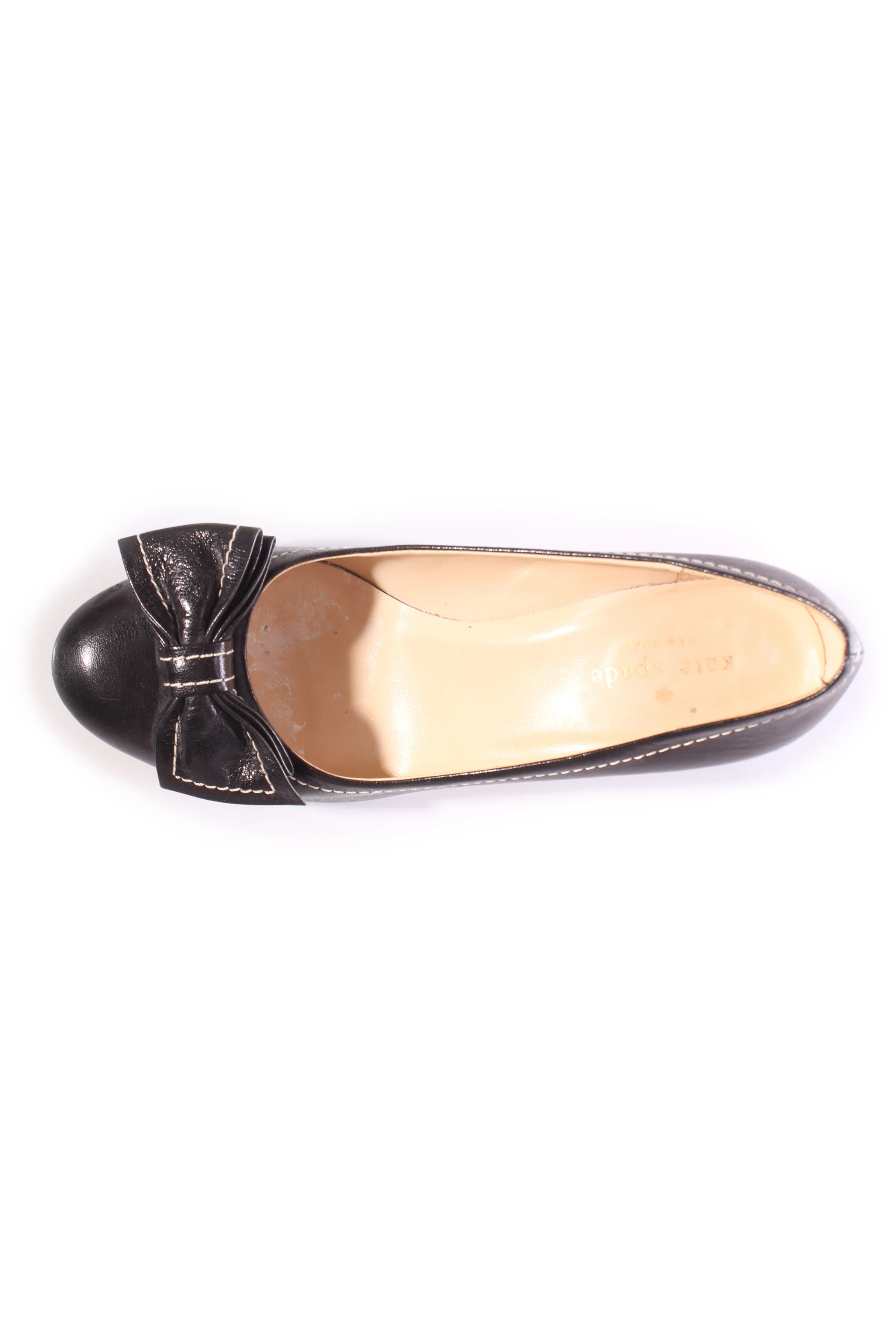 KATE SPADE (ITA) Leather bow kitten heels! 7.5