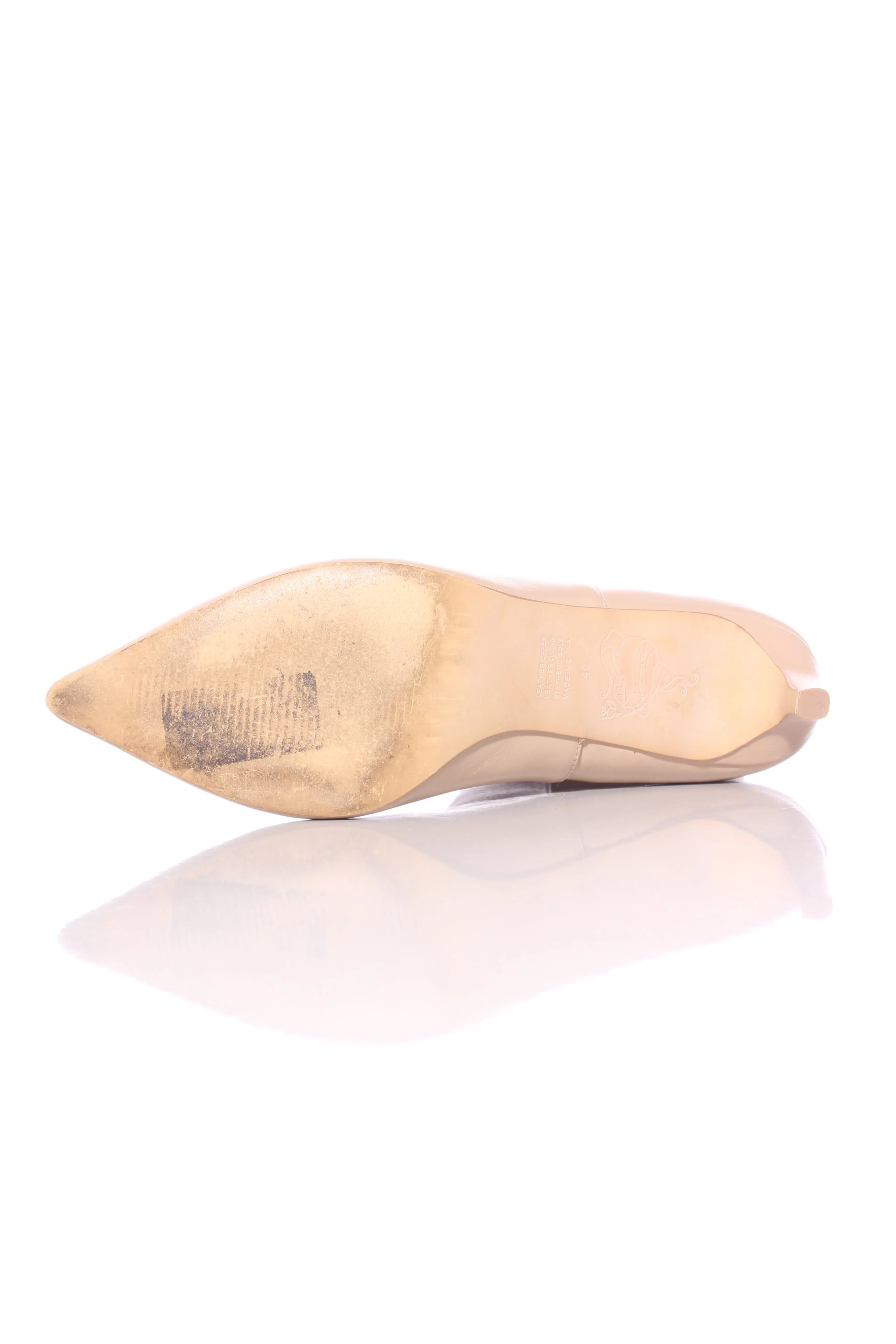 KATHRYN WILSON - Beige leather ankle boots! 40