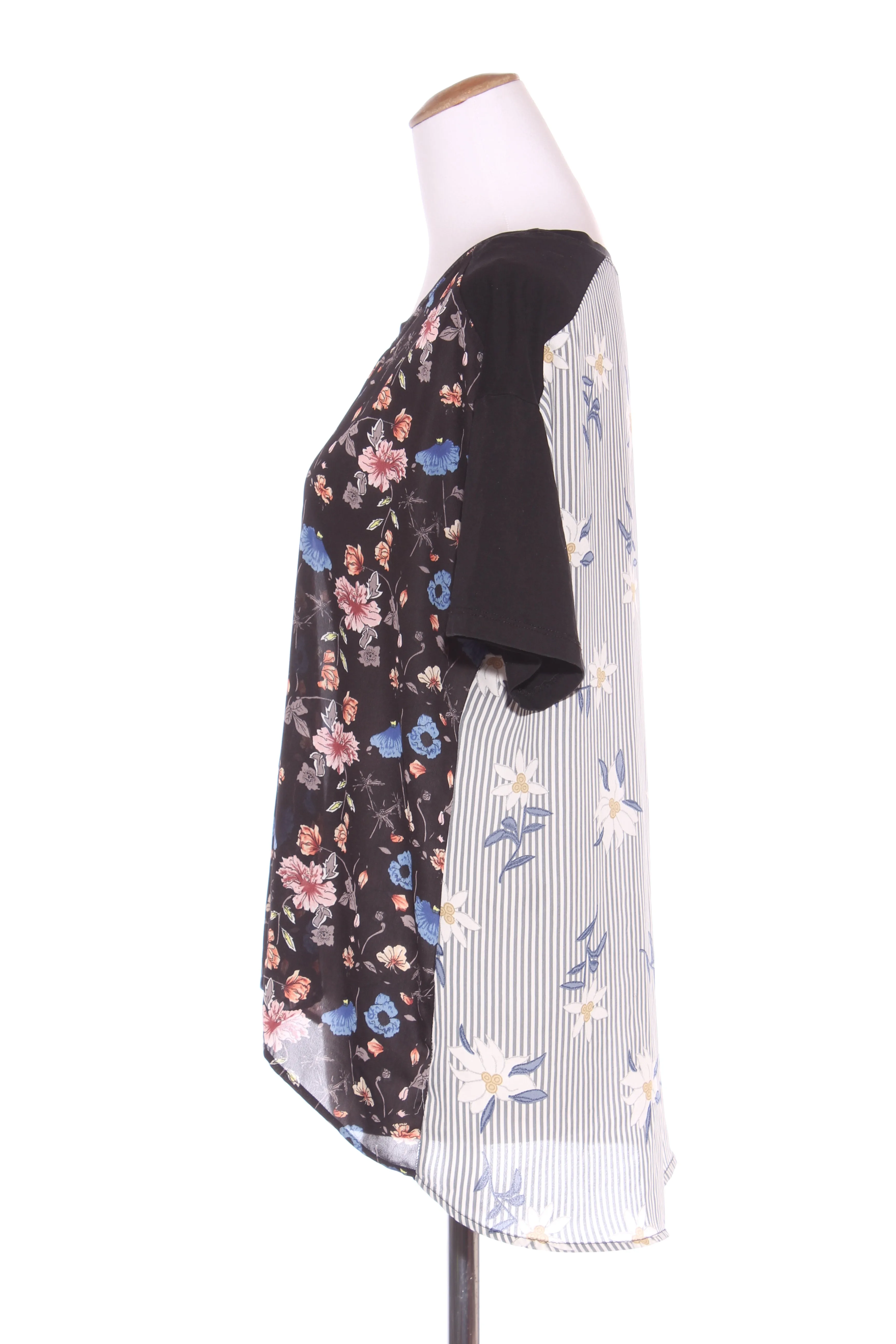 KETZ-KE - Floral   stripe panel top! 14