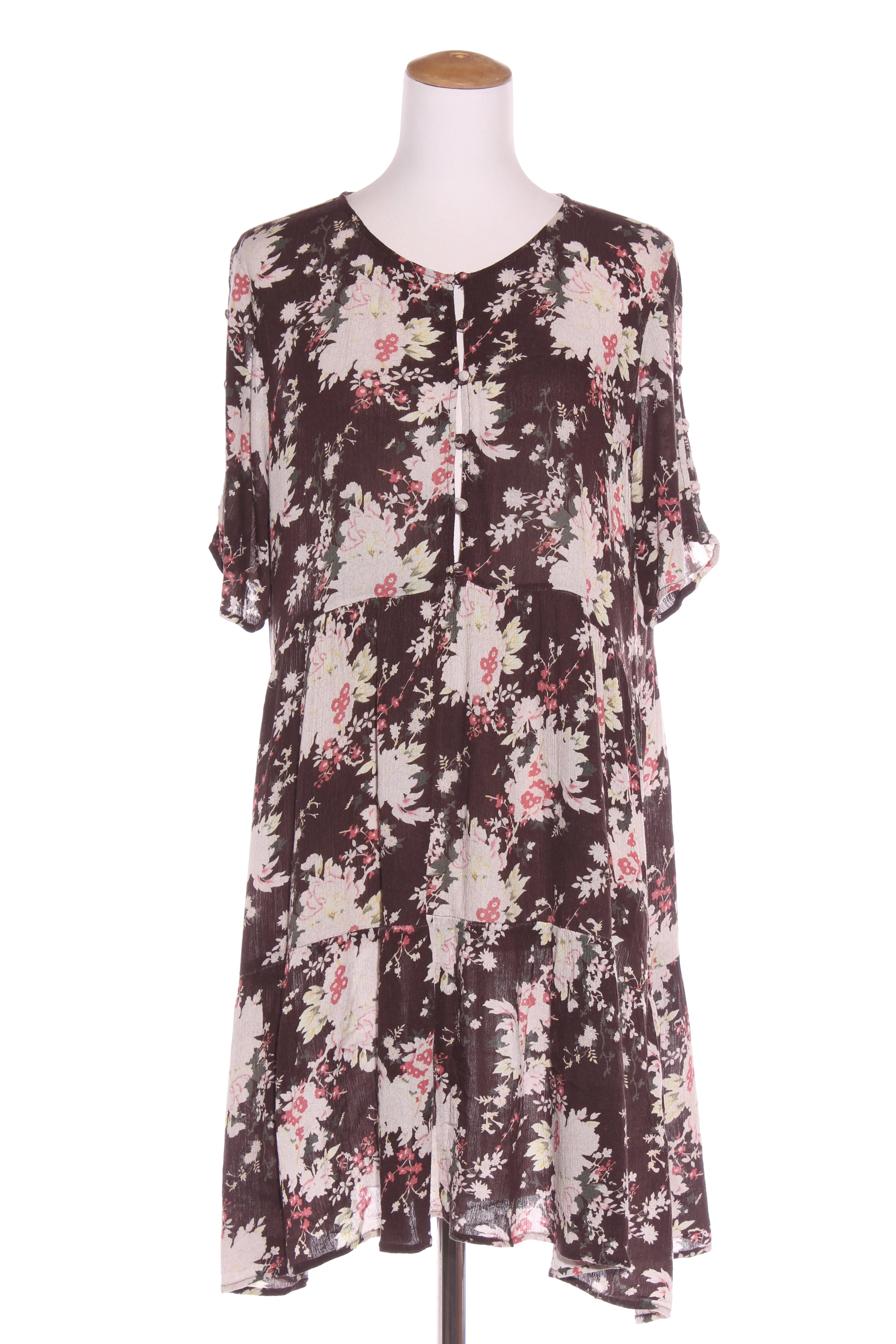 LONELY - Brown floral rayon dress! 12