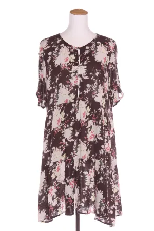 LONELY - Brown floral rayon dress! 12