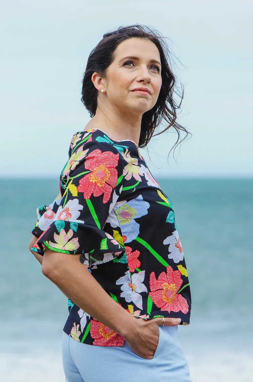 LOVE & GLORY - Linen Sorrento frill sleeve top! 12