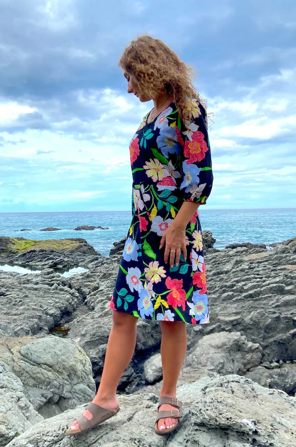 LOVE & GLORY (NZ)(BN) "Raquel" linen blend dress! 10