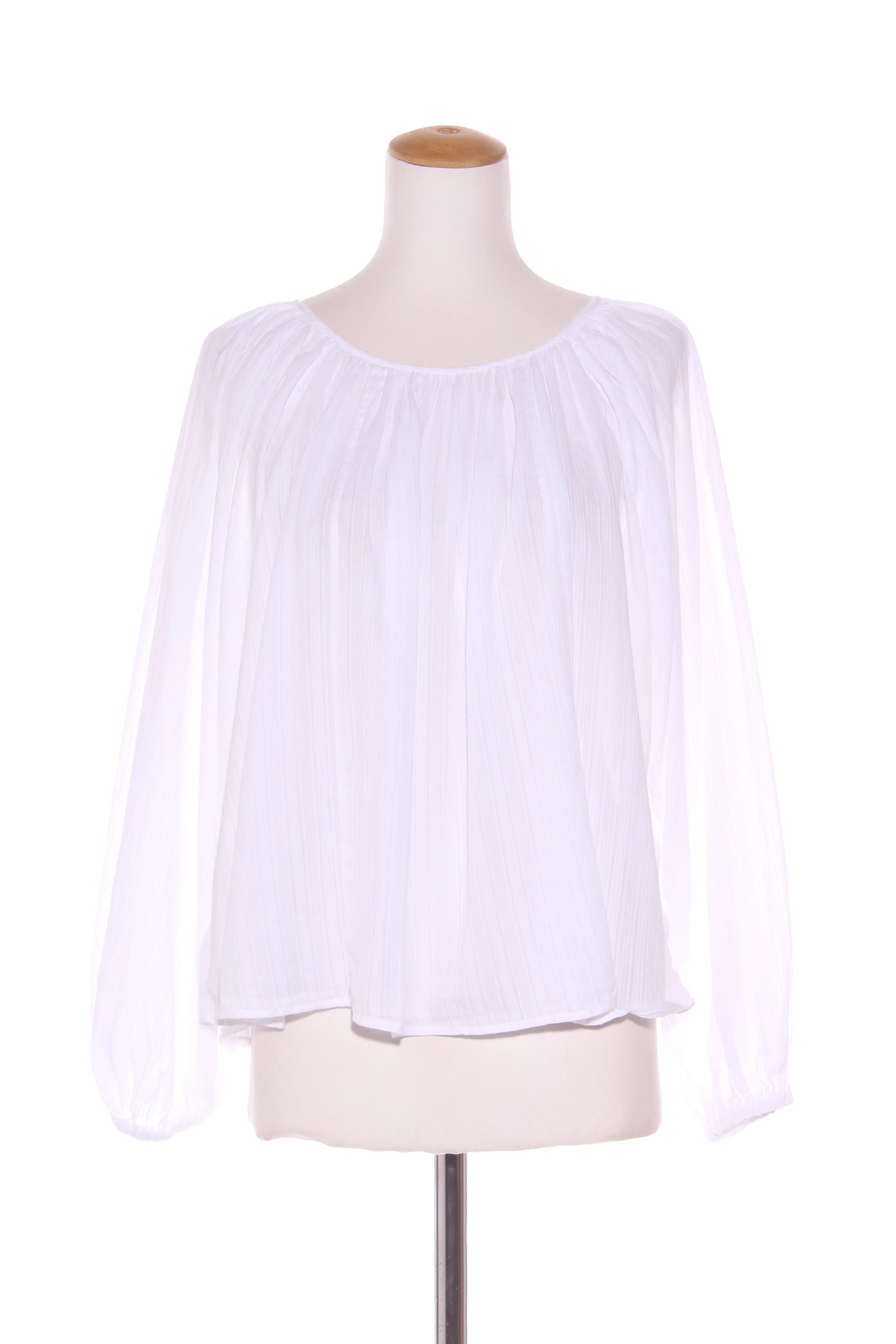 MAX - Balloon sleeve organic cotton voile top! 10-12