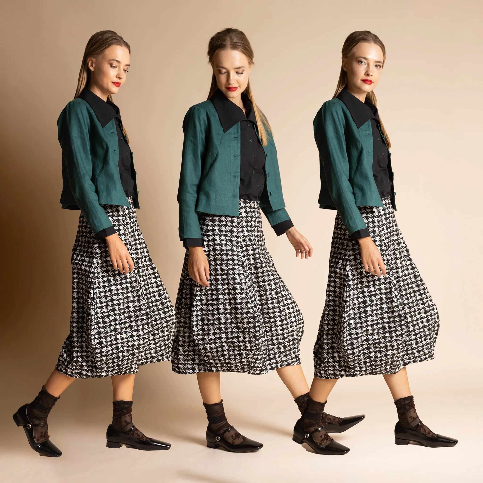 MEGAN SALMON - Houndstooth tulle tulip skirt! 22