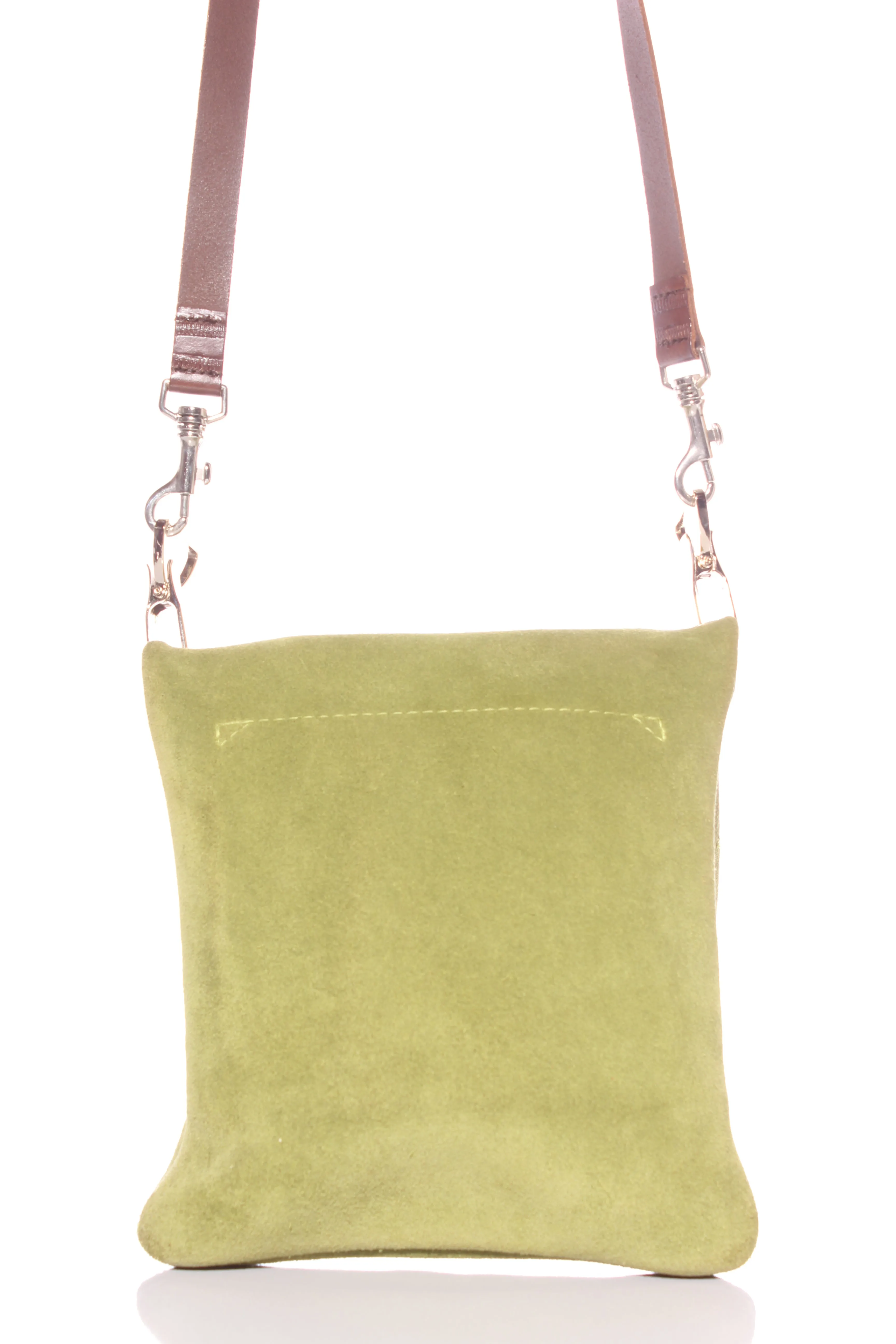 OWEN BARRY (GB) Handmade green suede satchel!