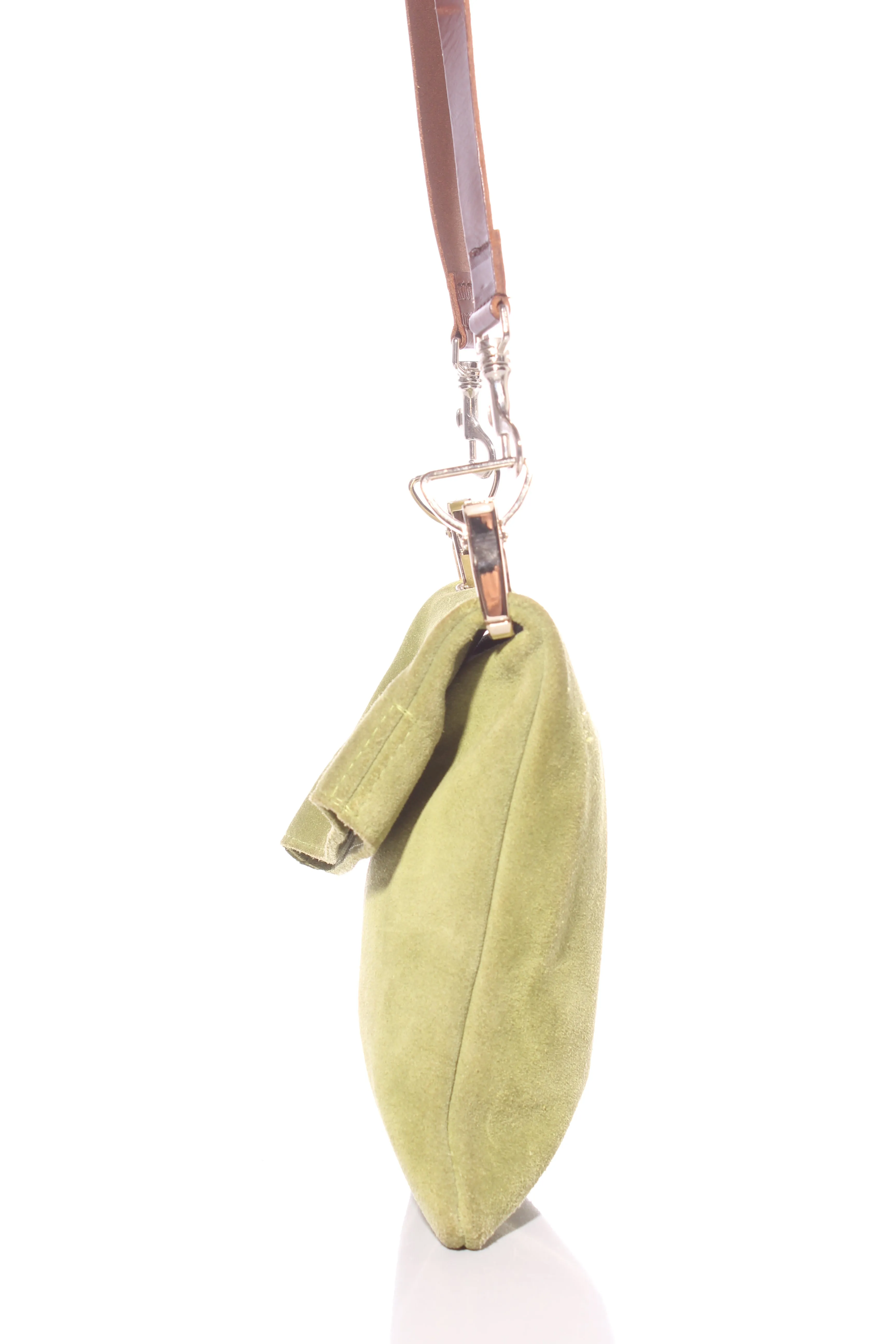 OWEN BARRY (GB) Handmade green suede satchel!