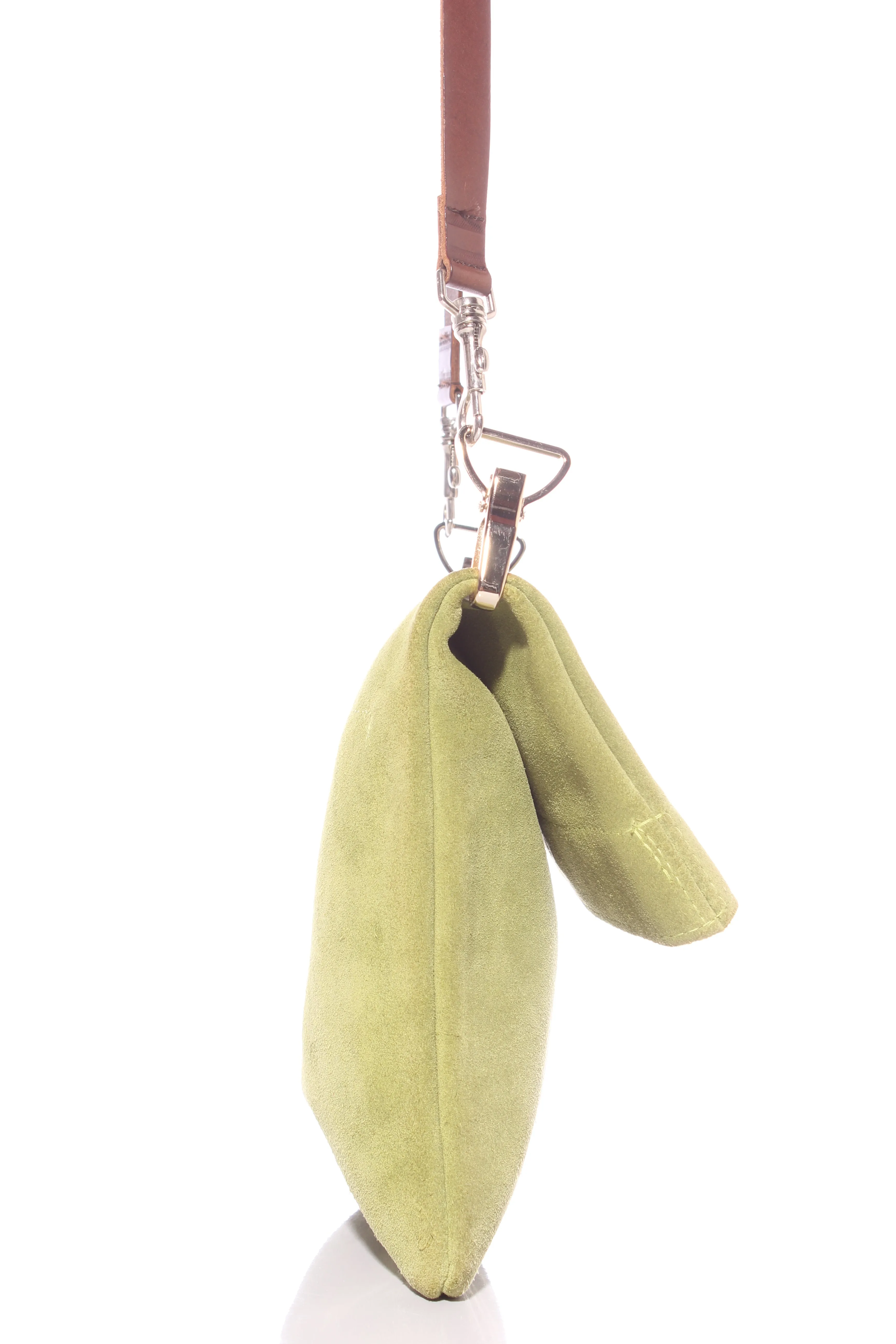 OWEN BARRY (GB) Handmade green suede satchel!