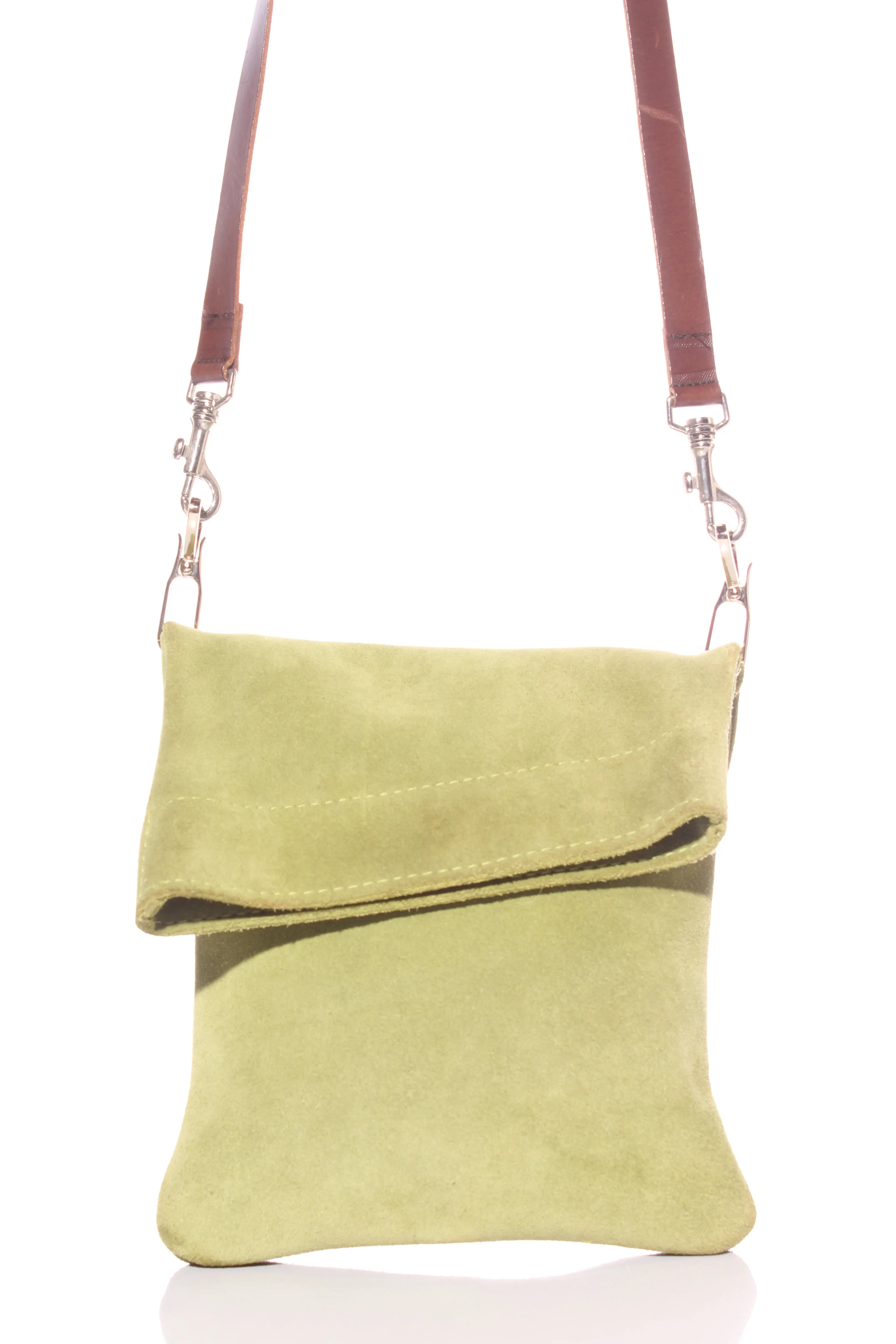 OWEN BARRY (GB) Handmade green suede satchel!