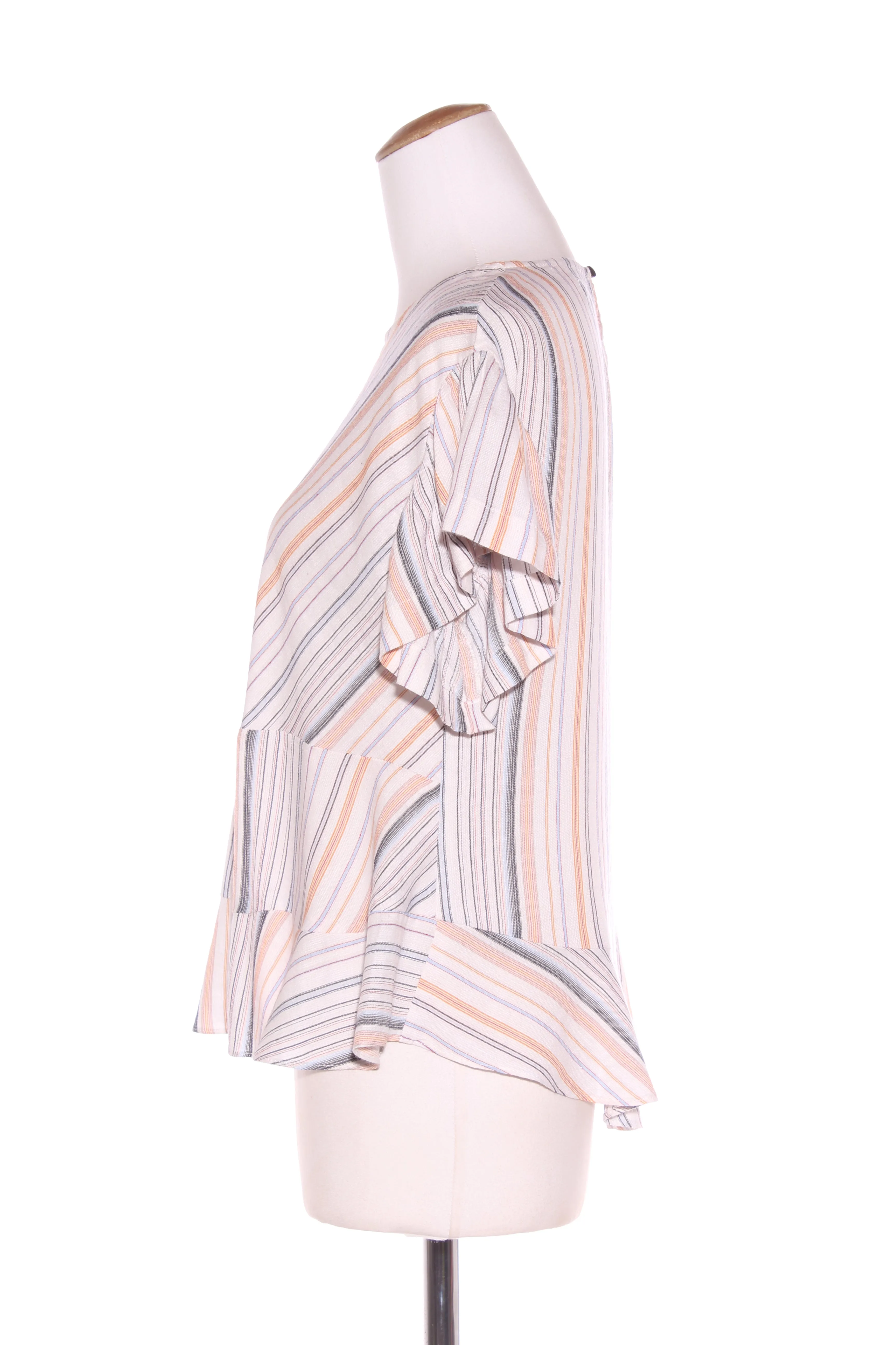 POL (AU) Italian linen ruffle detail top! 8-10