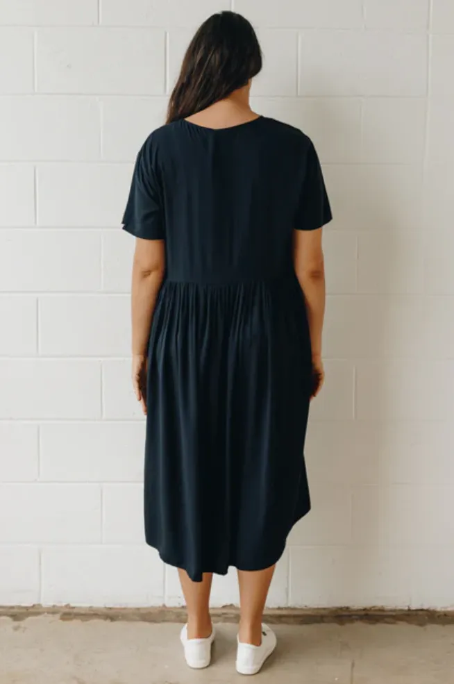 PQ "Wander" dress - Navy Rayon! 12-14