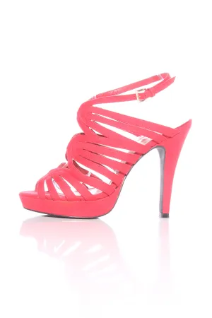 PULP "Blinded" red strappy heels! 8