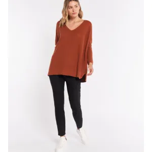 SASS - Reversible cotton batwing knit - Nutmeg! 16