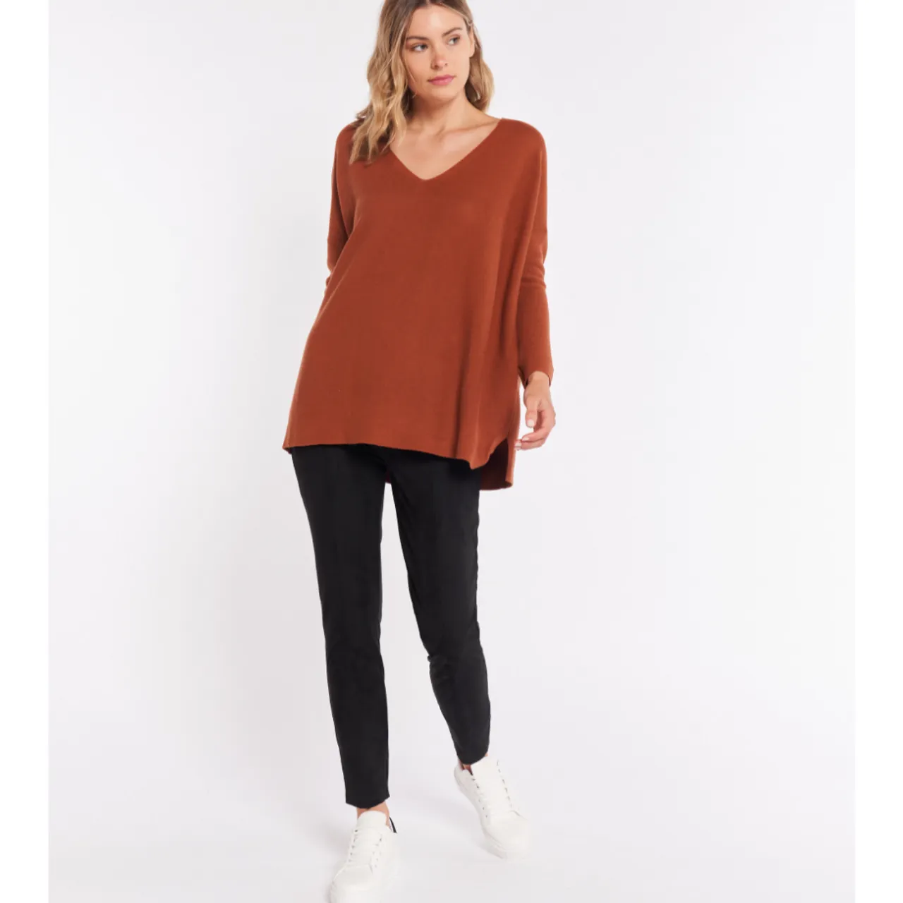 SASS - Reversible cotton batwing knit - Nutmeg! 16