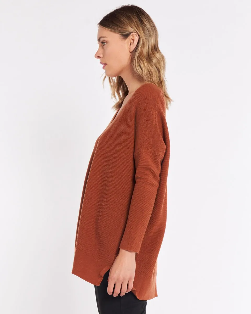 SASS - Reversible cotton batwing knit - Nutmeg! 16