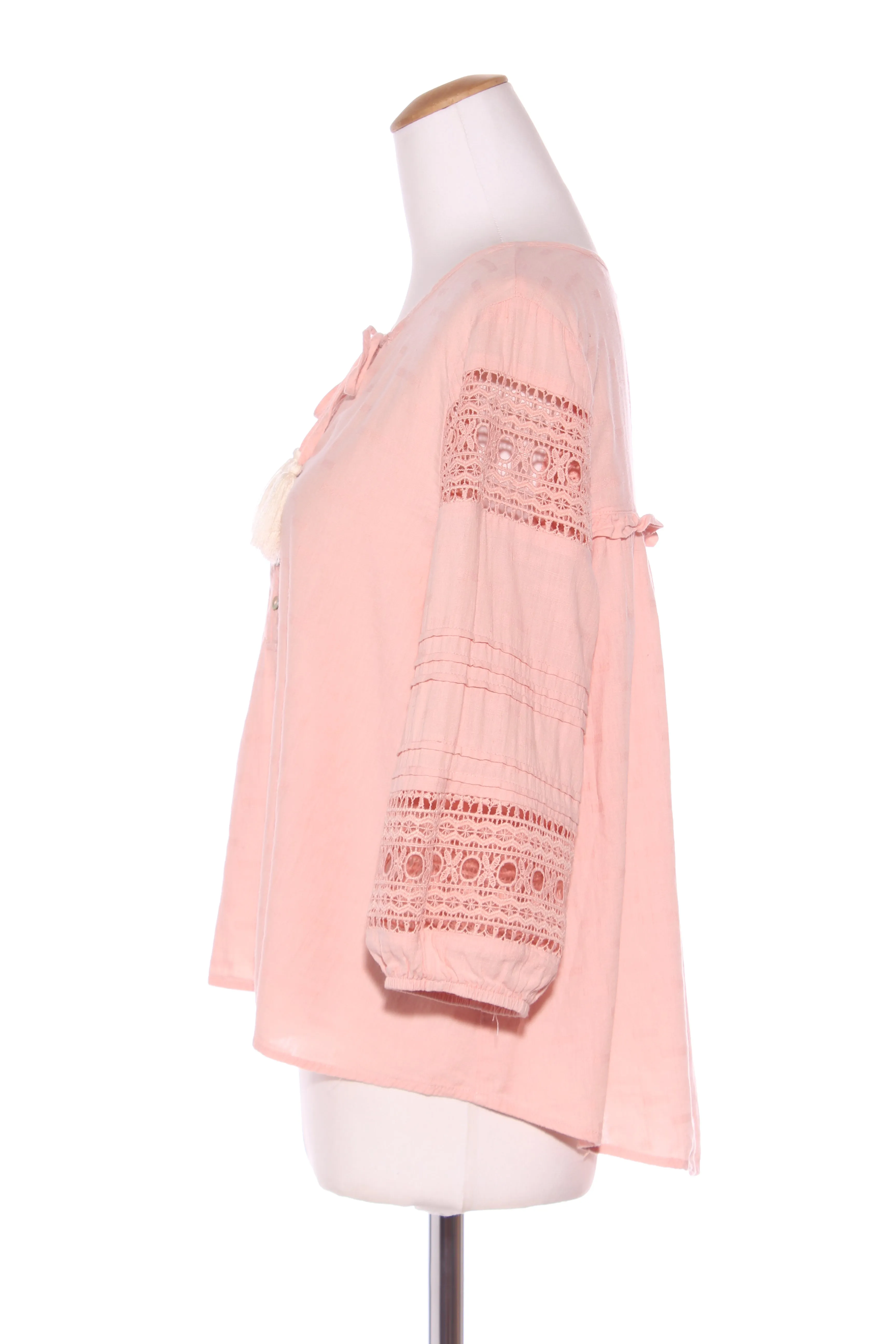ST.FROCK - Blush lace detail boho top! 10-12