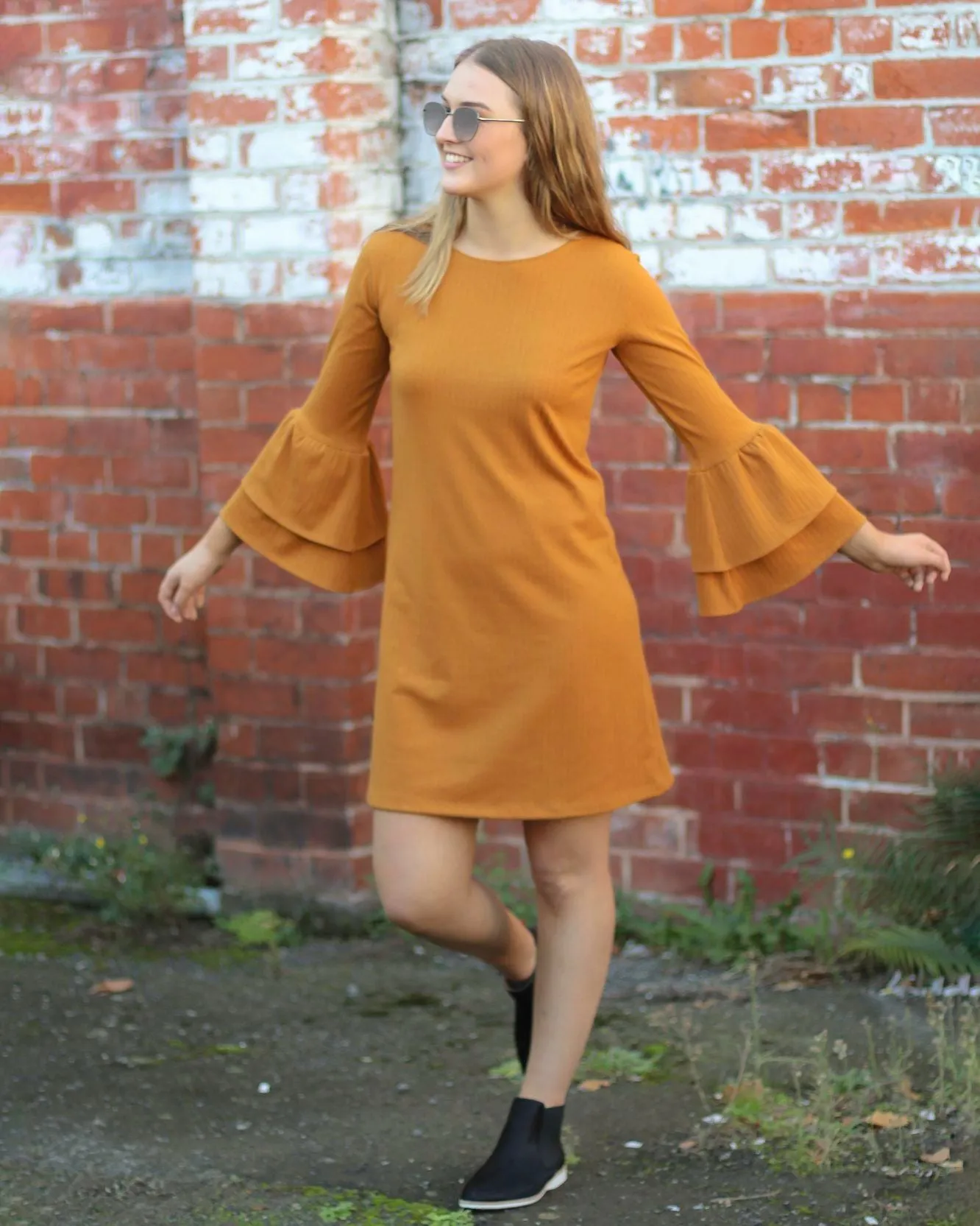 STITCH MINISTRY - Flare sleeve dress - Rose! 10
