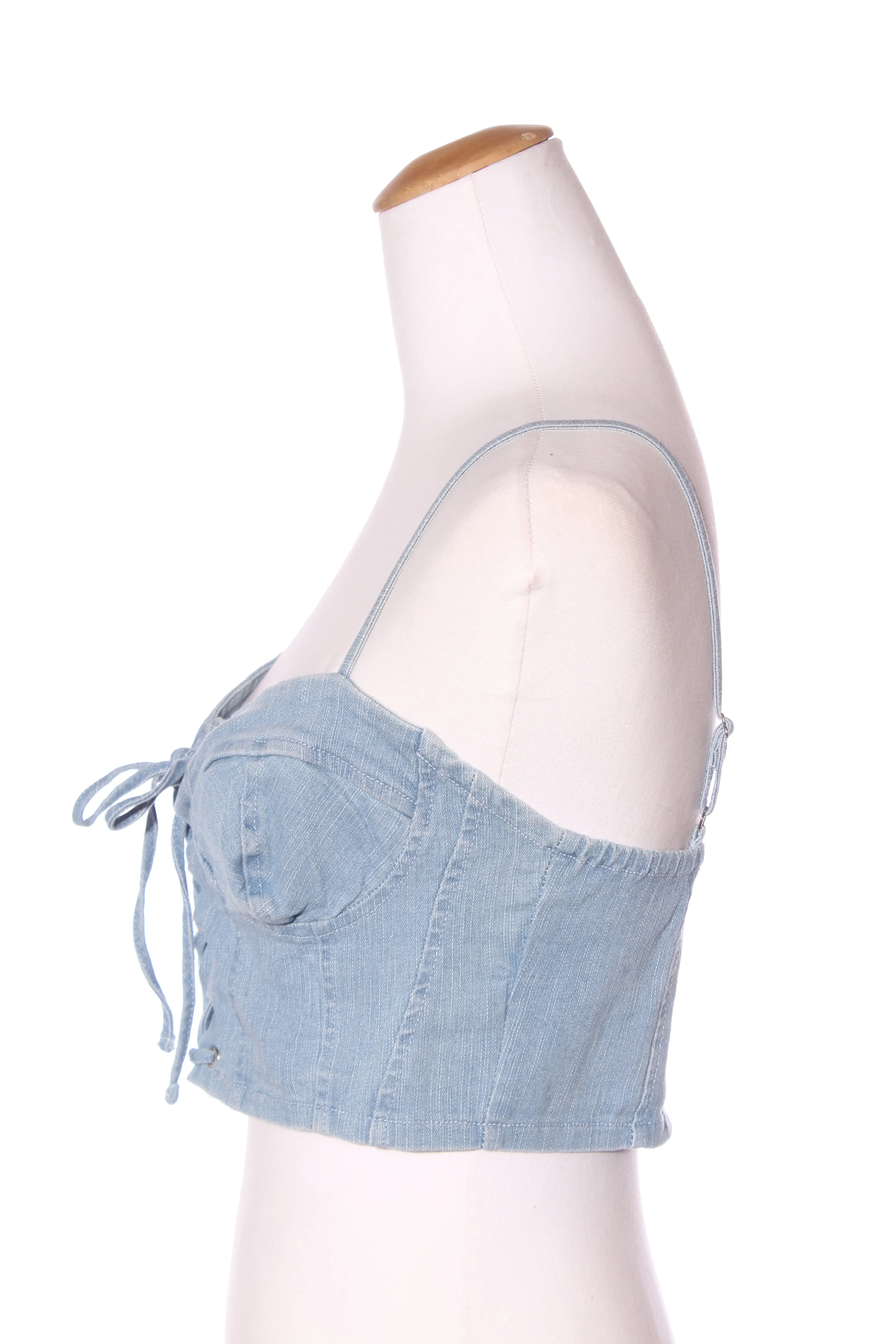 STORY ON - Denim crop bustier! 10
